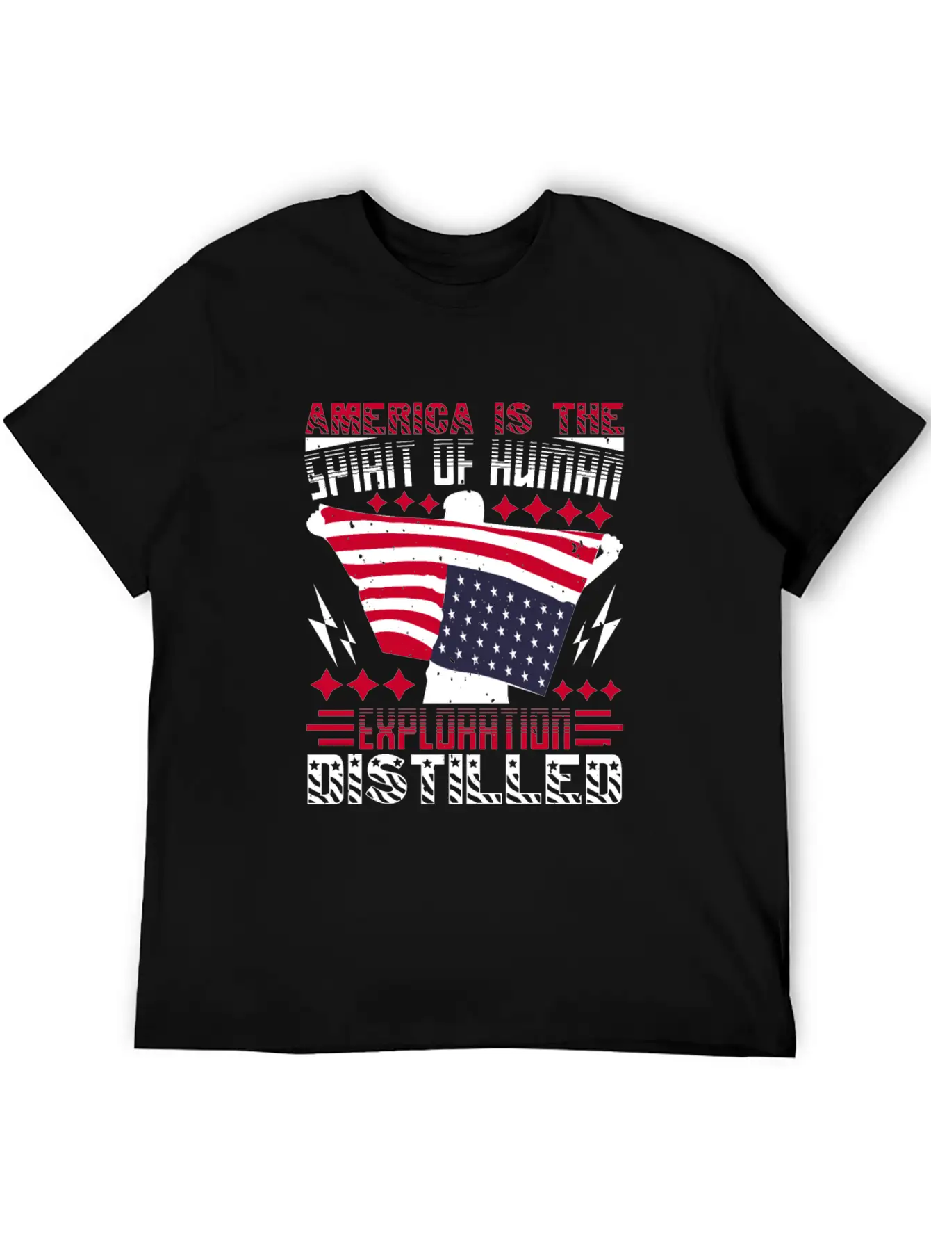 America Is The Spirit Of Human Exploration Comfortable Minimalist Graphic Tee – Summer Style Essential