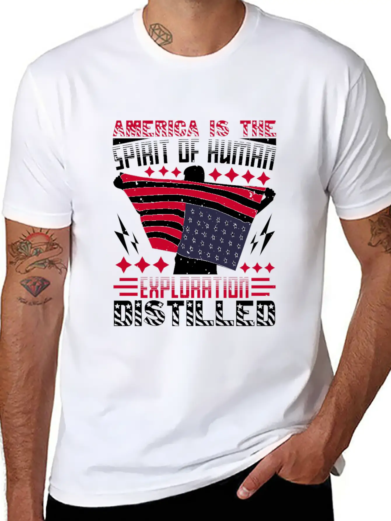 America Is The Spirit Of Human Exploration Comfortable Minimalist Graphic Tee – Summer Style Essential