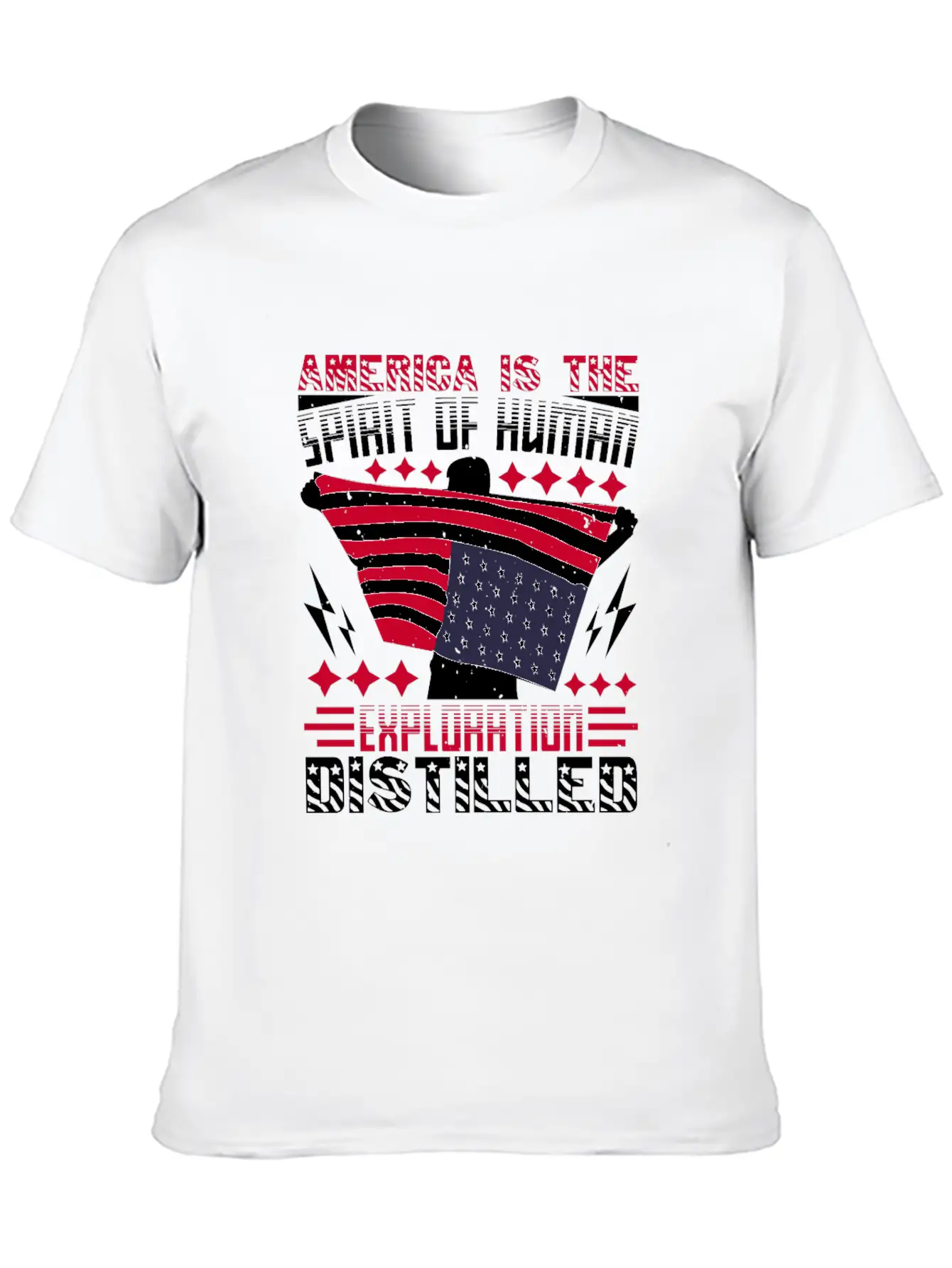 America Is The Spirit Of Human Exploration Comfortable Minimalist Graphic Tee – Summer Style Essential