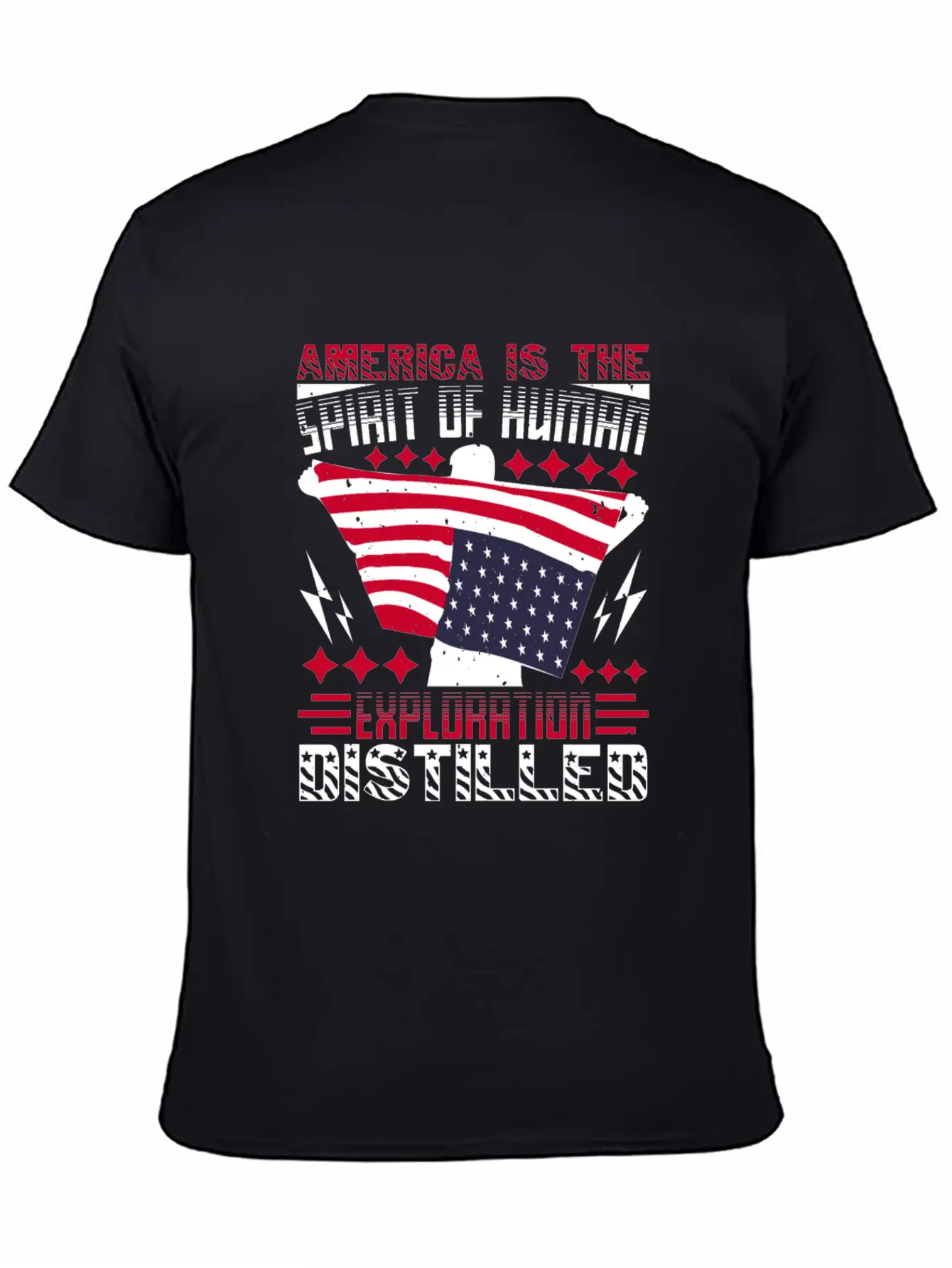 America Is The Spirit Of Human Exploration Comfortable Minimalist Graphic Tee – Summer Style Essential