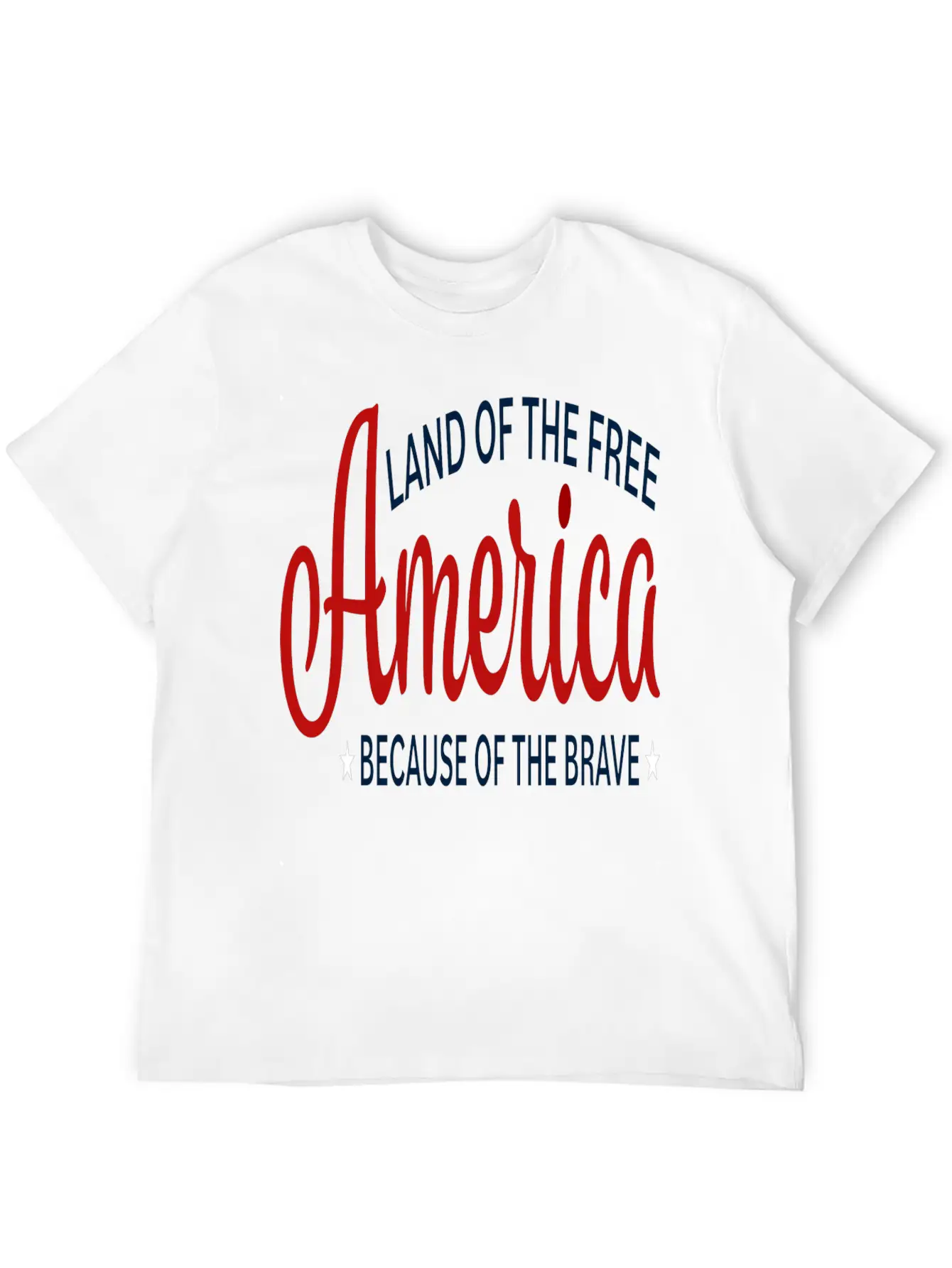 America Land Of The Free Because Of The Brave Unisex Casual T-Shirt – Clean Design For Daily Comfort