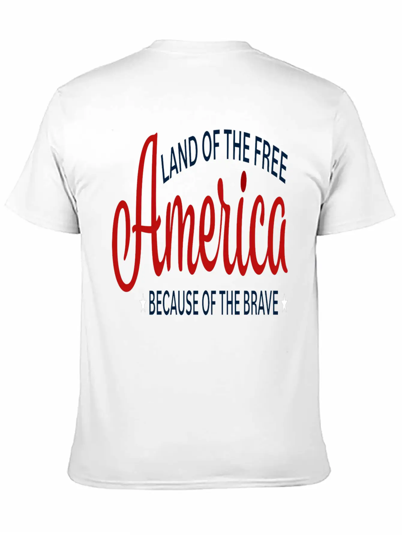 America Land Of The Free Because Of The Brave Unisex Casual T-Shirt – Clean Design For Daily Comfort