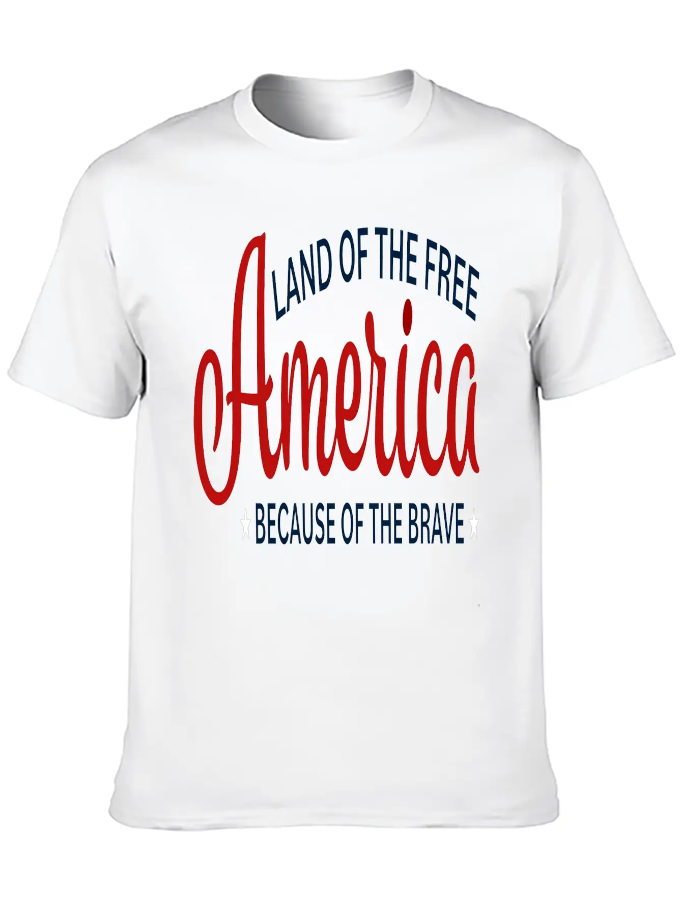 America Land Of The Free Because Of The Brave Unisex Casual T-Shirt – Clean Design For Daily Comfort