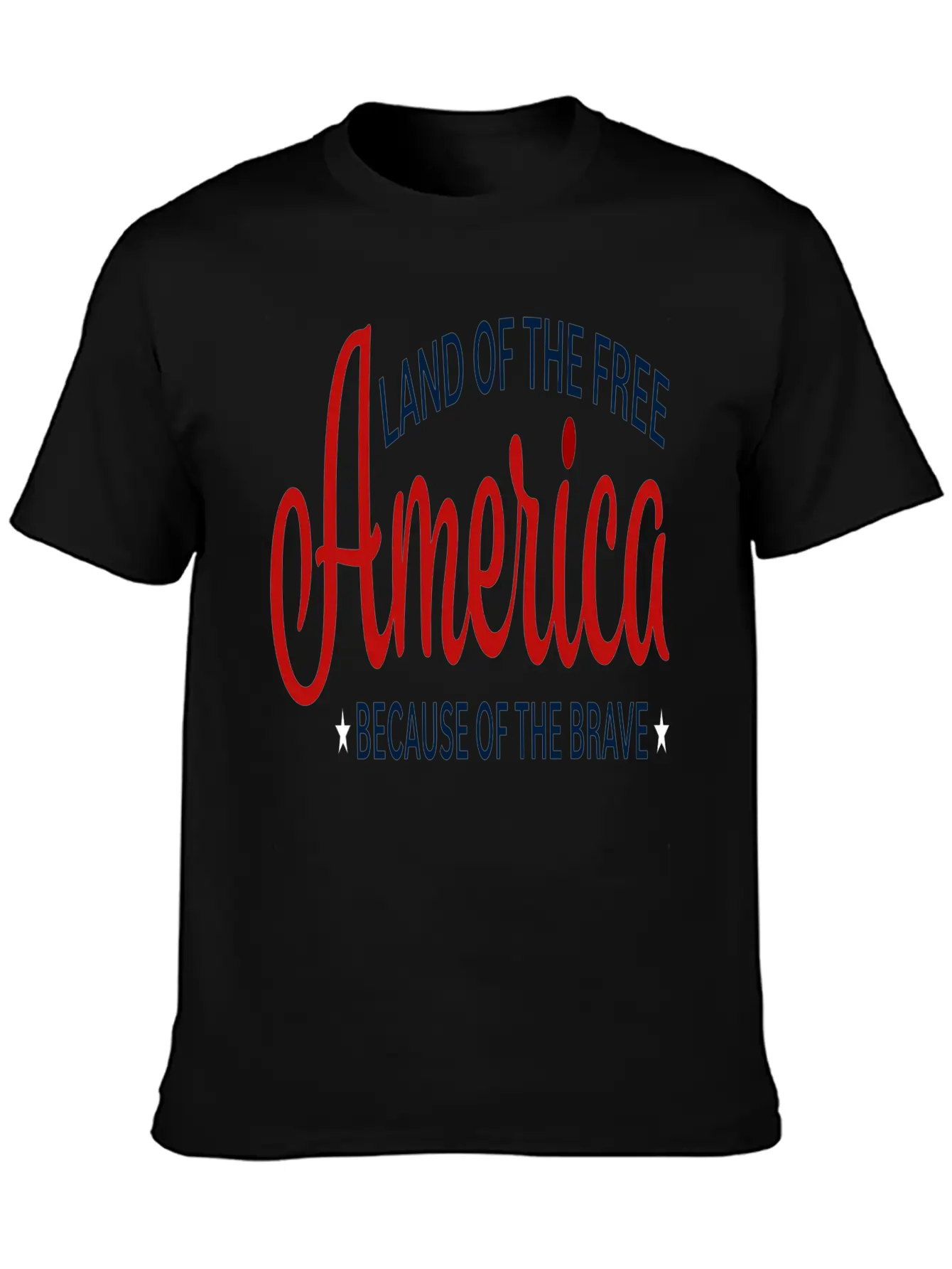 America Land Of The Free Because Of The Brave Unisex Casual T-Shirt – Clean Design For Daily Comfort