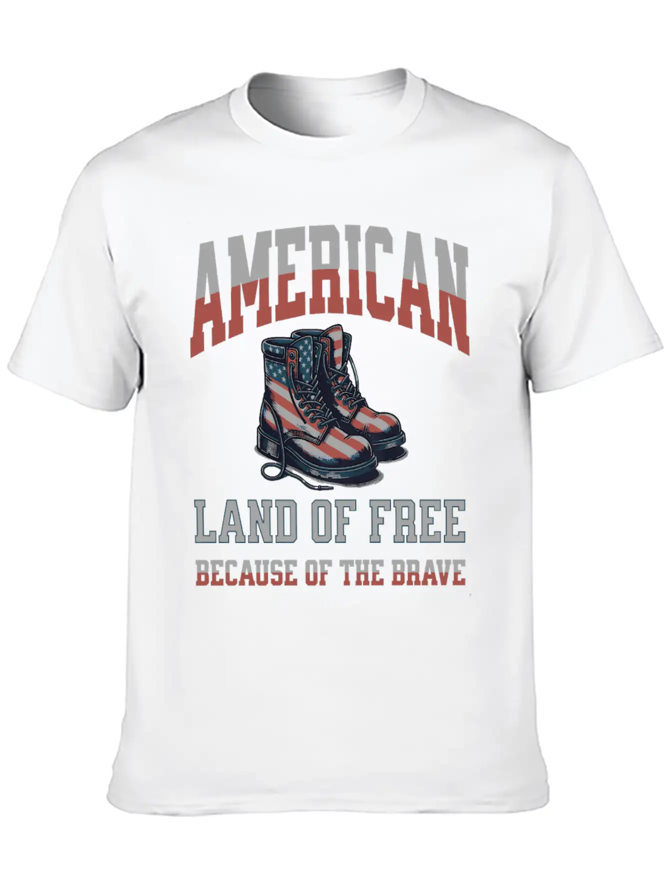 America Land Of The Free Because Of The Brave Unisex Short Sleeve Soft Cotton T-Shirt – Casual Everyday Wear