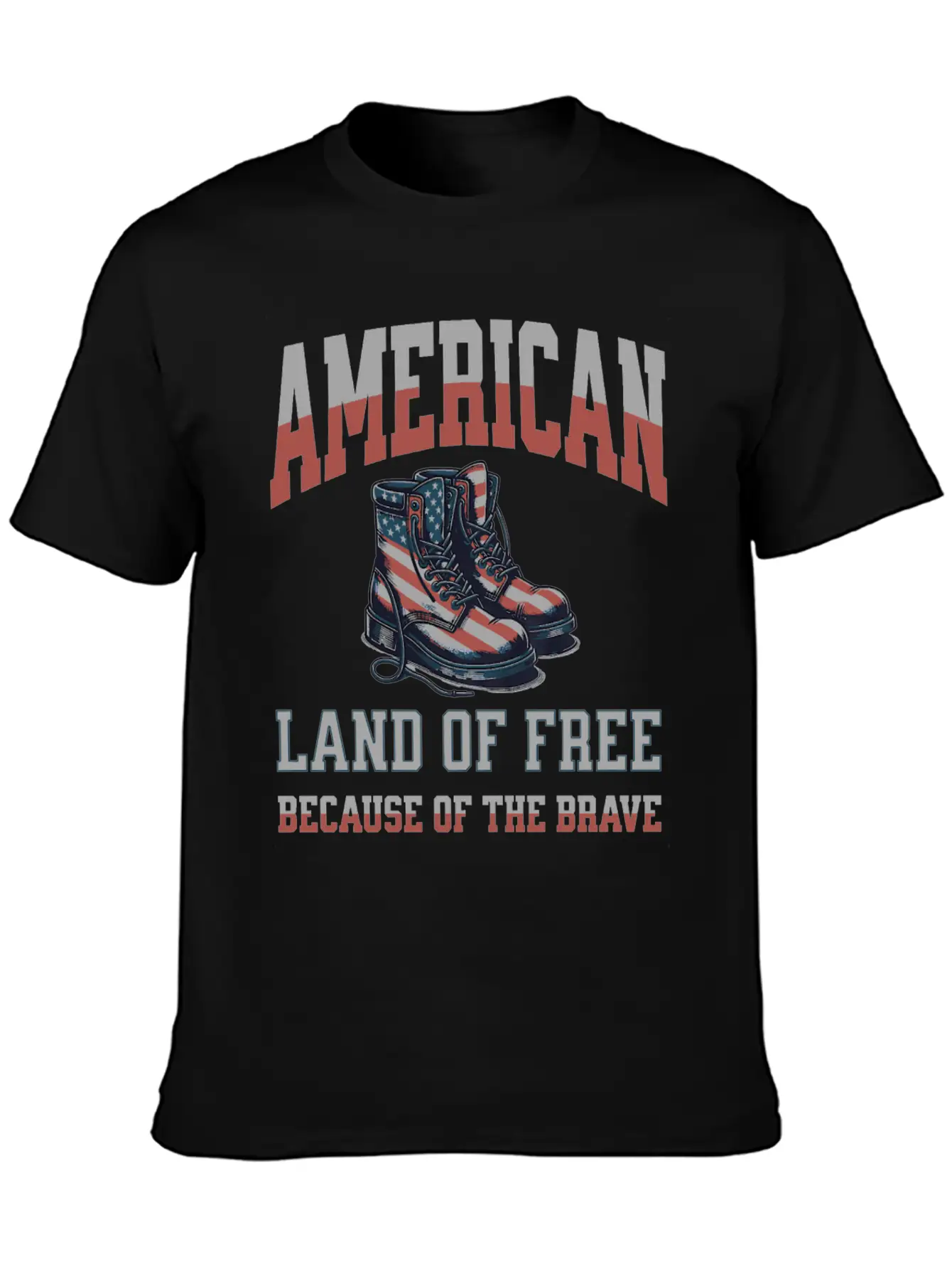 America Land Of The Free Because Of The Brave Unisex Short Sleeve Soft Cotton T-Shirt – Casual Everyday Wear