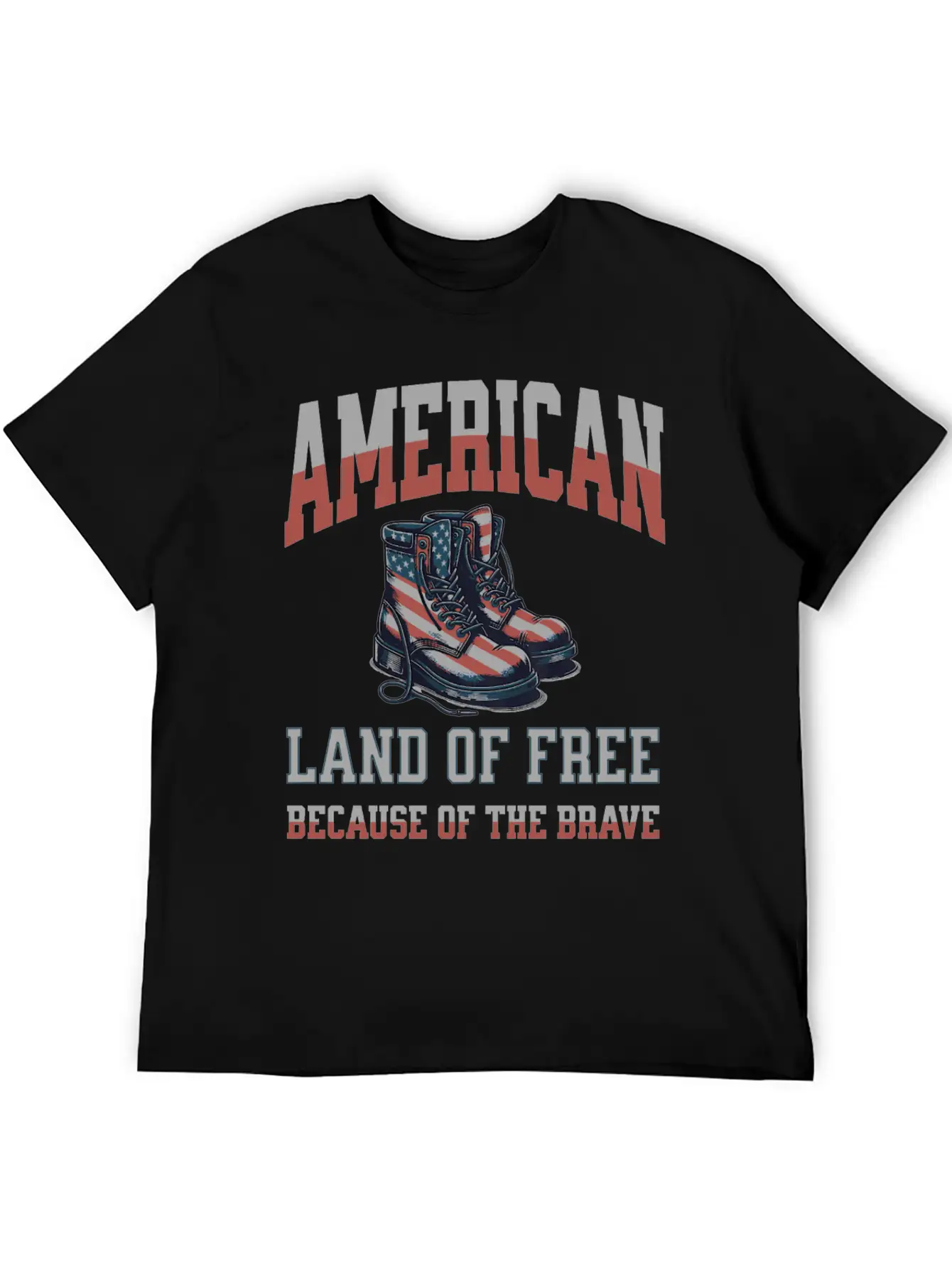 America Land Of The Free Because Of The Brave Unisex Short Sleeve Soft Cotton T-Shirt – Casual Everyday Wear