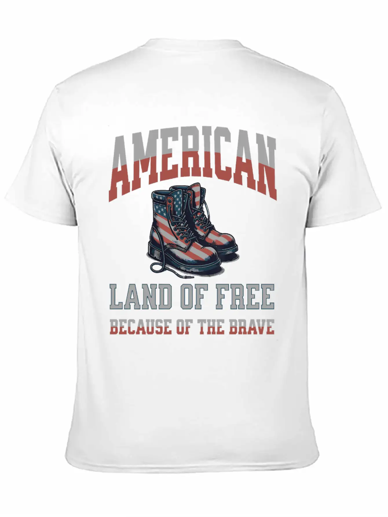 America Land Of The Free Because Of The Brave Unisex Short Sleeve Soft Cotton T-Shirt – Casual Everyday Wear