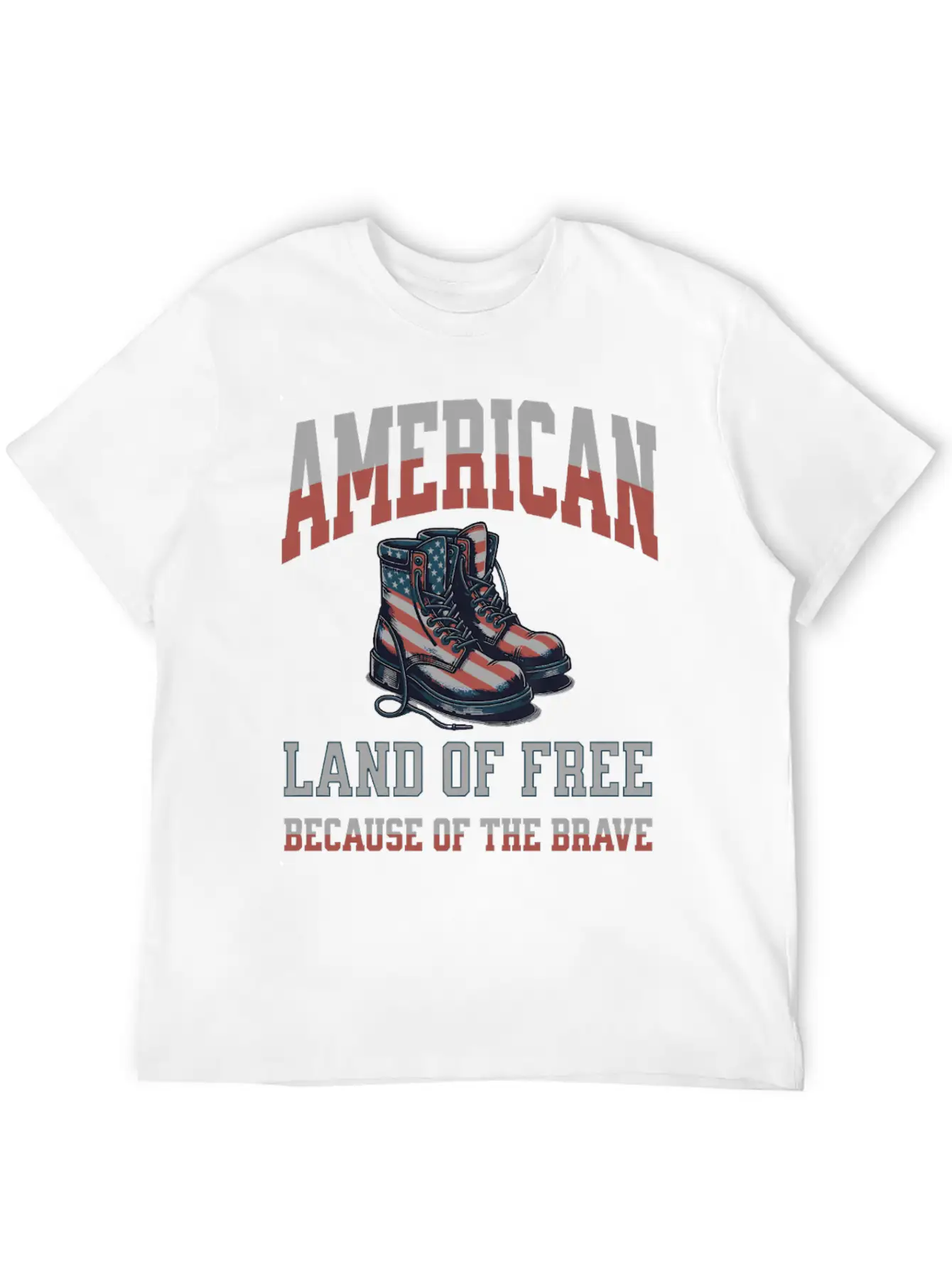 America Land Of The Free Because Of The Brave Unisex Short Sleeve Soft Cotton T-Shirt – Casual Everyday Wear