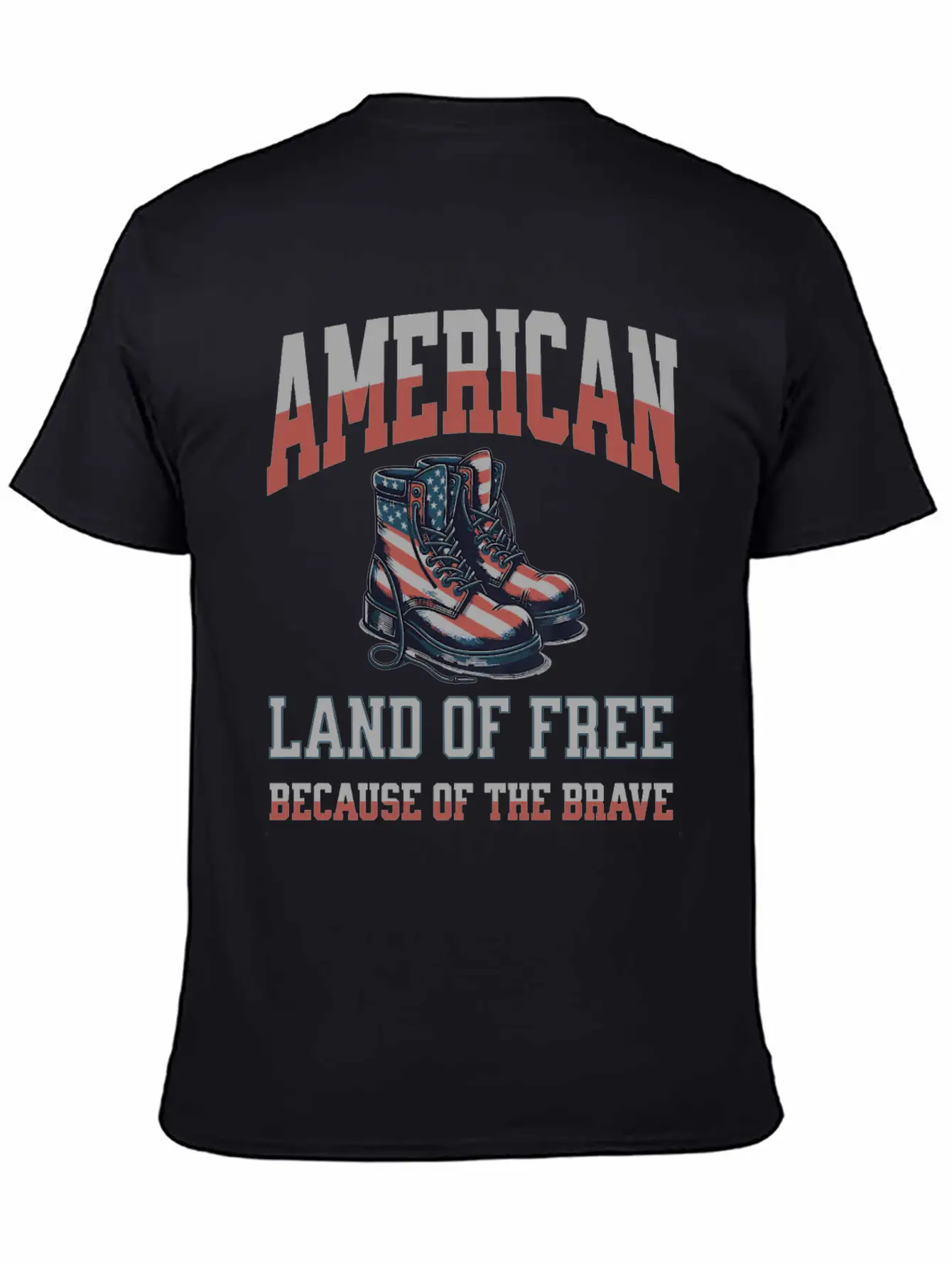 America Land Of The Free Because Of The Brave Unisex Short Sleeve Soft Cotton T-Shirt – Casual Everyday Wear