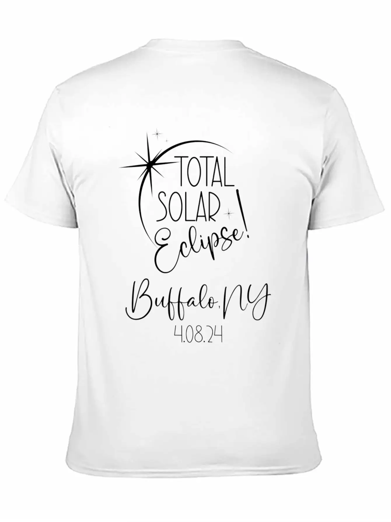 America Totality Buffalo Ny Total Solar Eclipse Unisex Short Sleeve Soft Cotton T-Shirt – Casual Everyday Wear