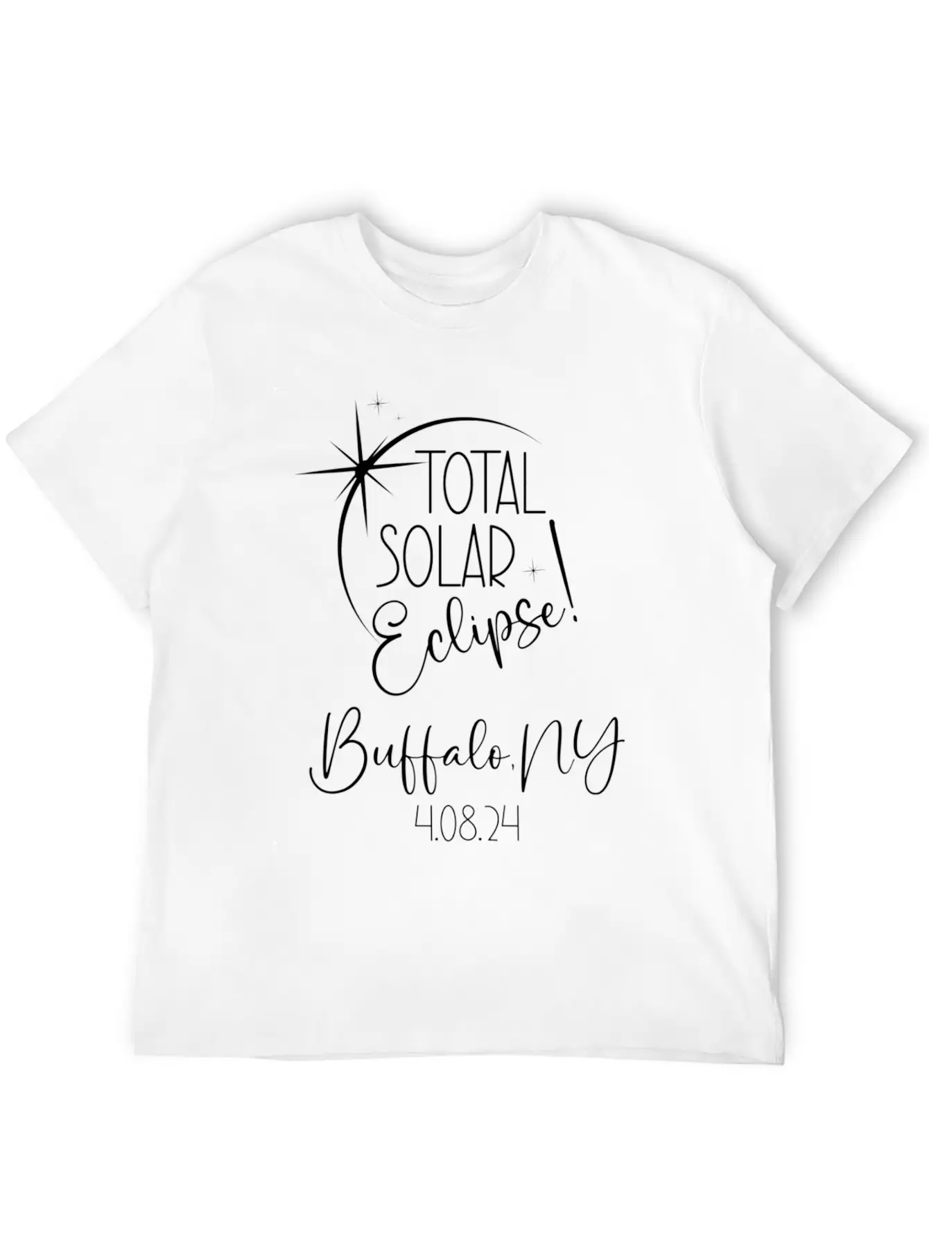 America Totality Buffalo Ny Total Solar Eclipse Unisex Short Sleeve Soft Cotton T-Shirt – Casual Everyday Wear