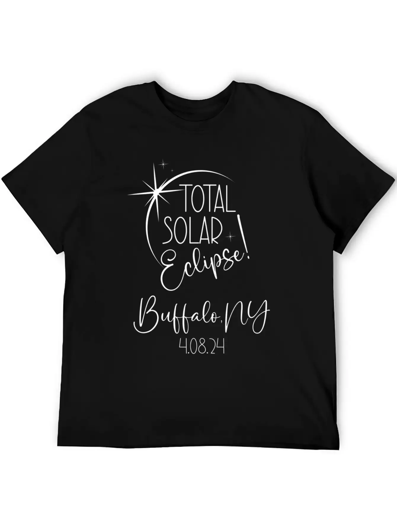 America Totality Buffalo Ny Total Solar Eclipse Unisex Short Sleeve Soft Cotton T-Shirt – Casual Everyday Wear