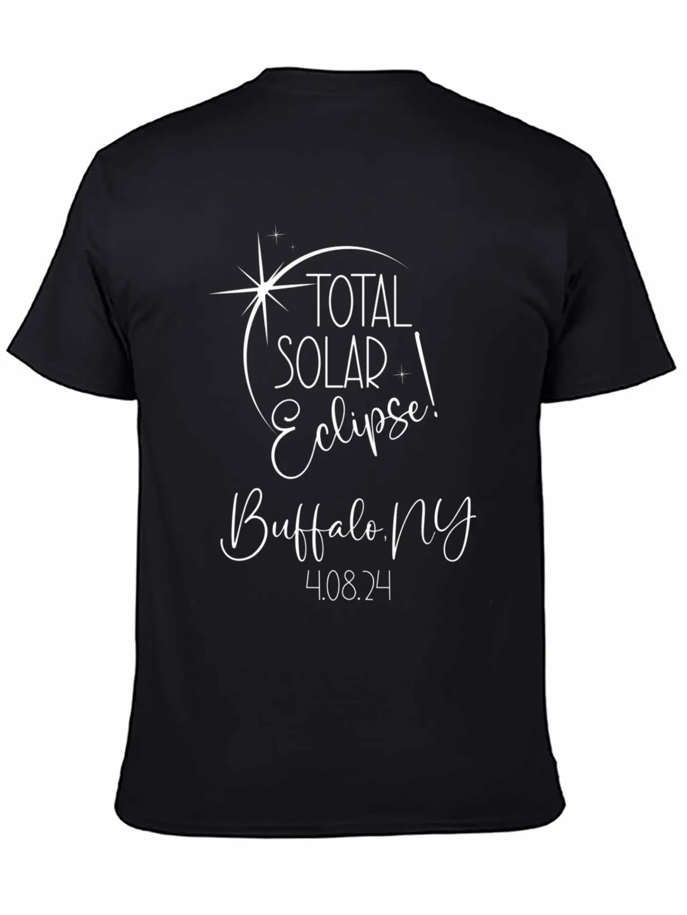 America Totality Buffalo Ny Total Solar Eclipse Unisex Short Sleeve Soft Cotton T-Shirt – Casual Everyday Wear