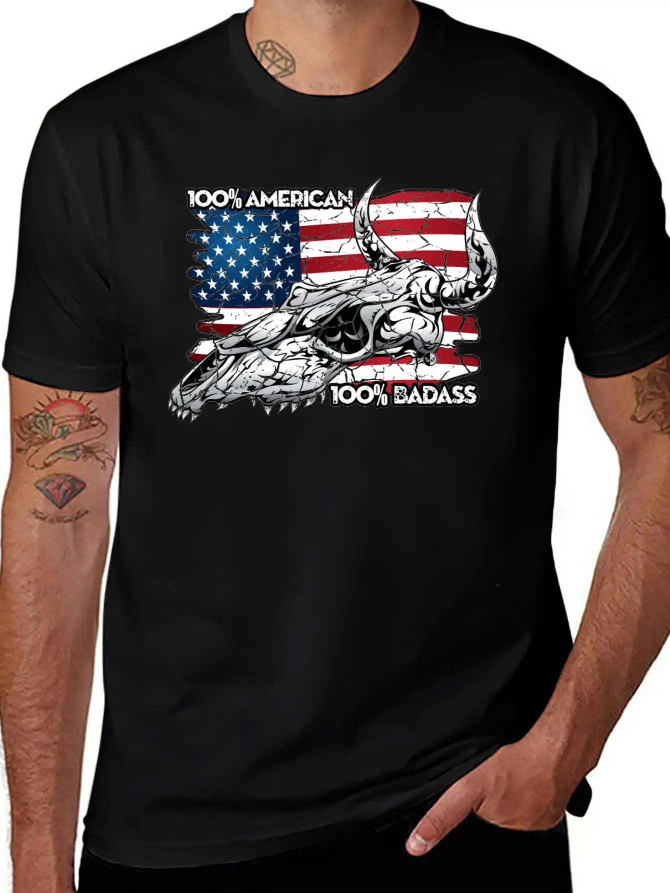 American Badass Stylish Everyday T-Shirt – Unisex Basic Cotton Tee