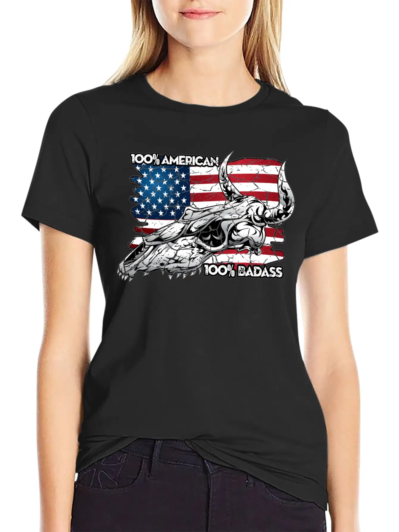 American Badass Stylish Everyday T-Shirt – Unisex Basic Cotton Tee