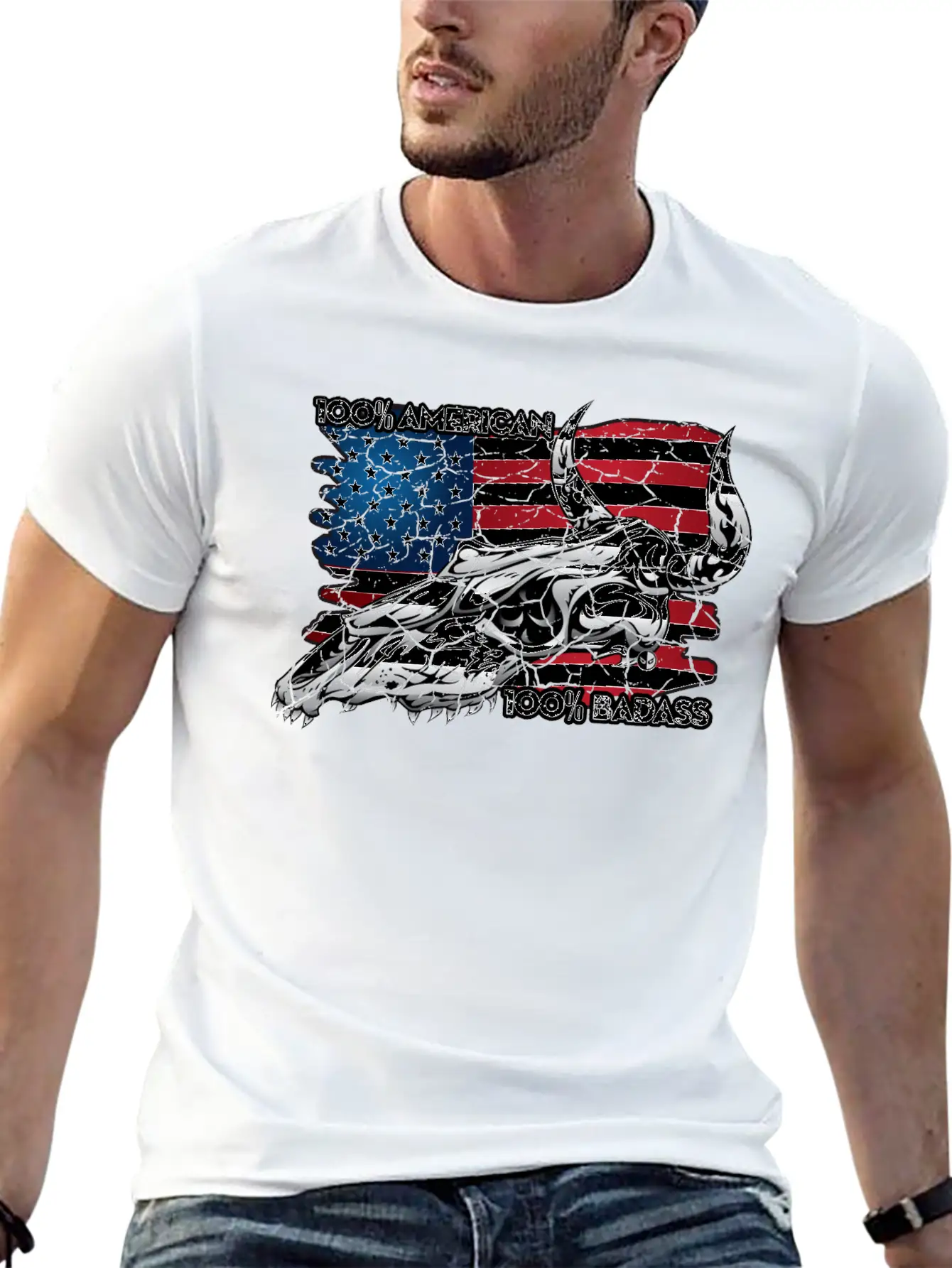 American Badass Stylish Everyday T-Shirt – Unisex Basic Cotton Tee