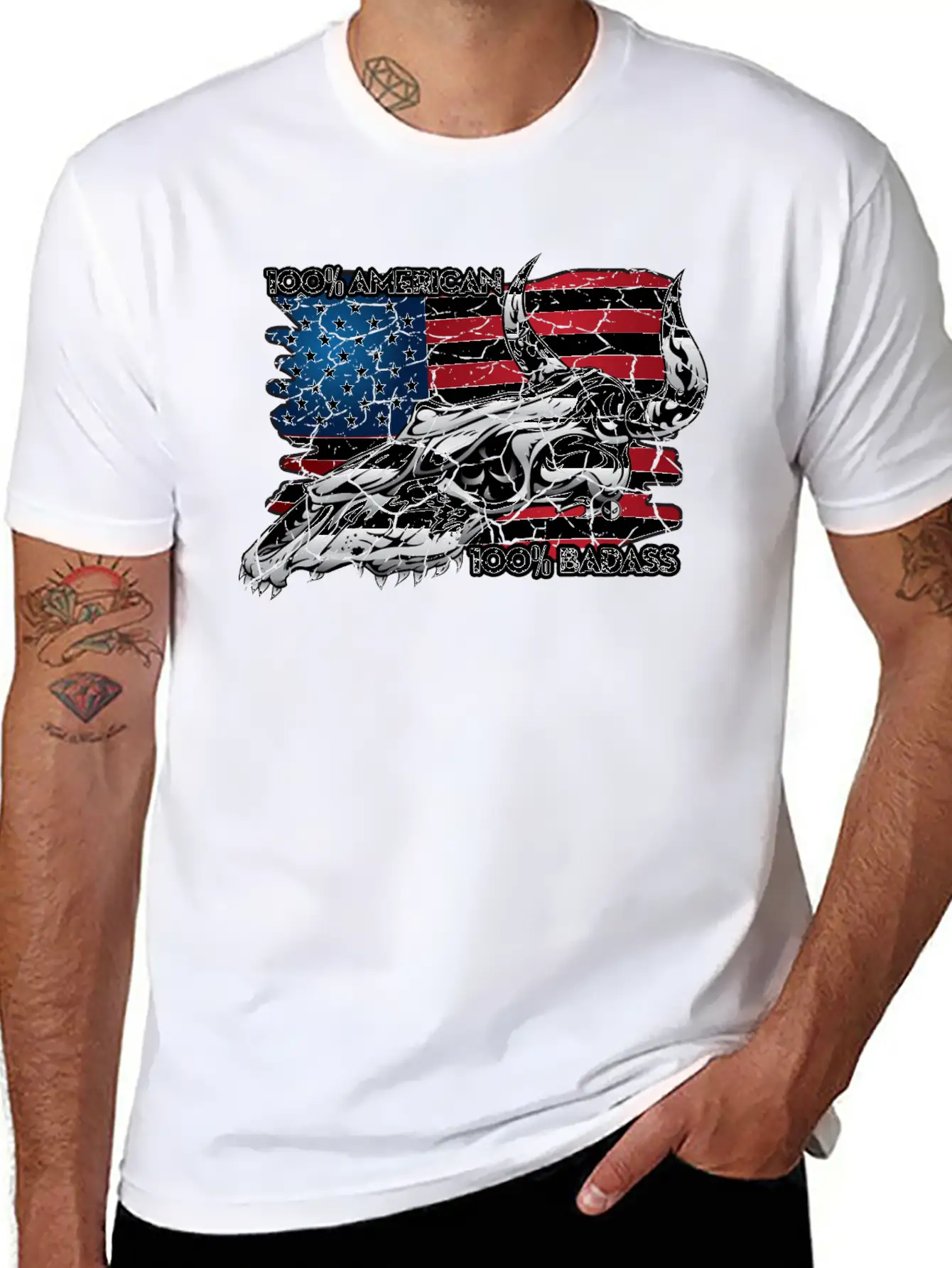 American Badass Stylish Everyday T-Shirt – Unisex Basic Cotton Tee