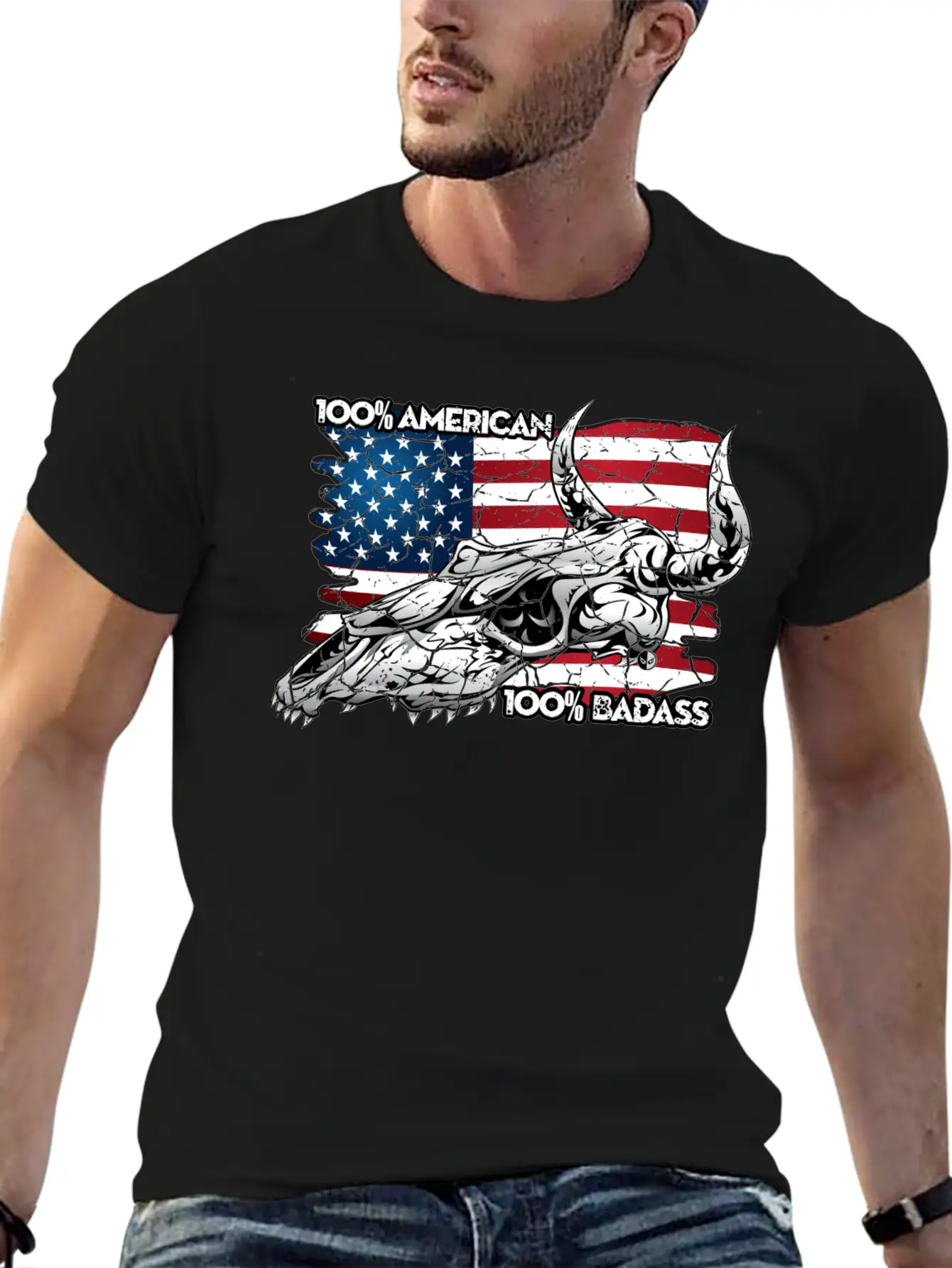 American Badass Stylish Everyday T-Shirt – Unisex Basic Cotton Tee