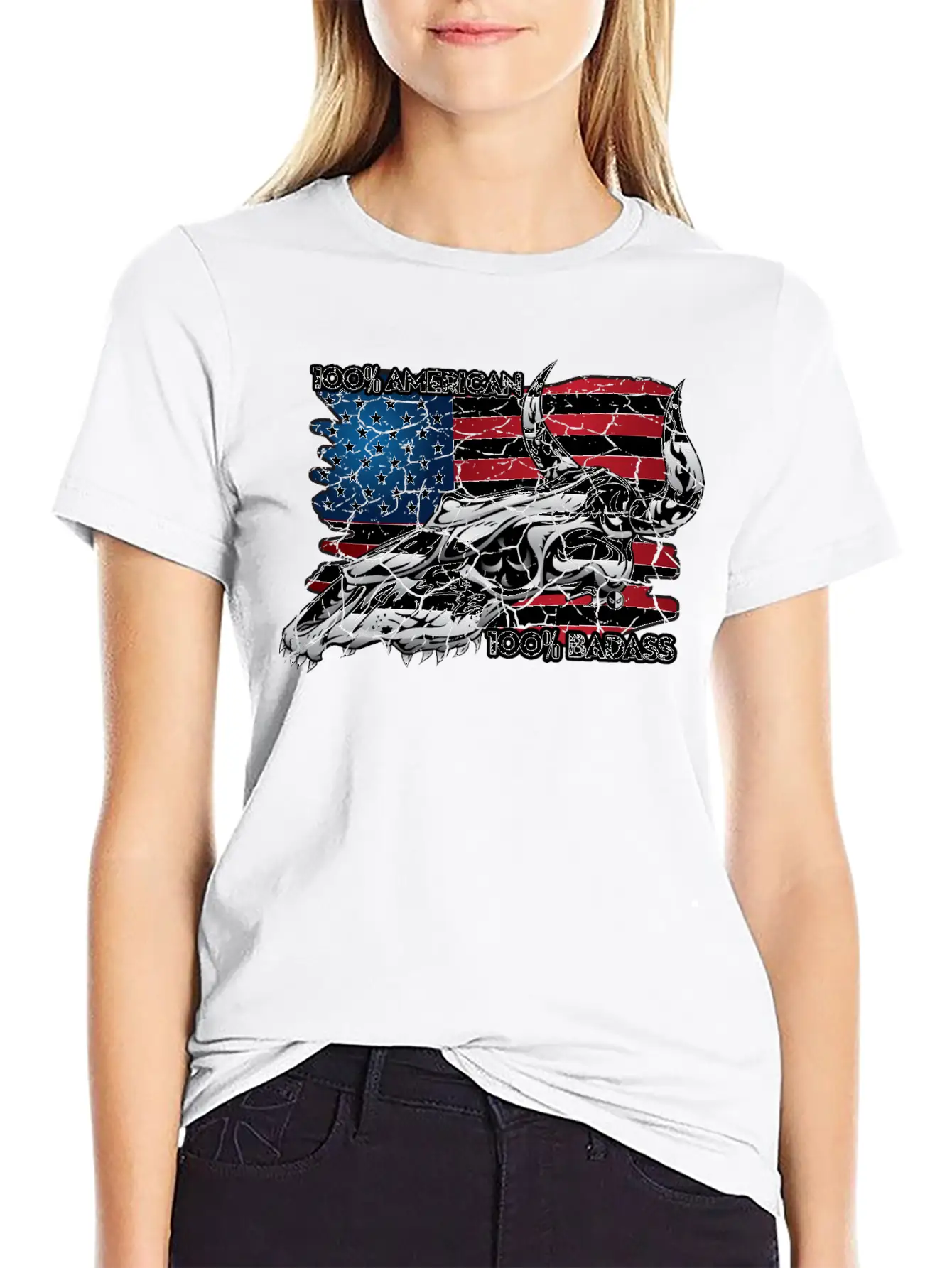 American Badass Stylish Everyday T-Shirt – Unisex Basic Cotton Tee