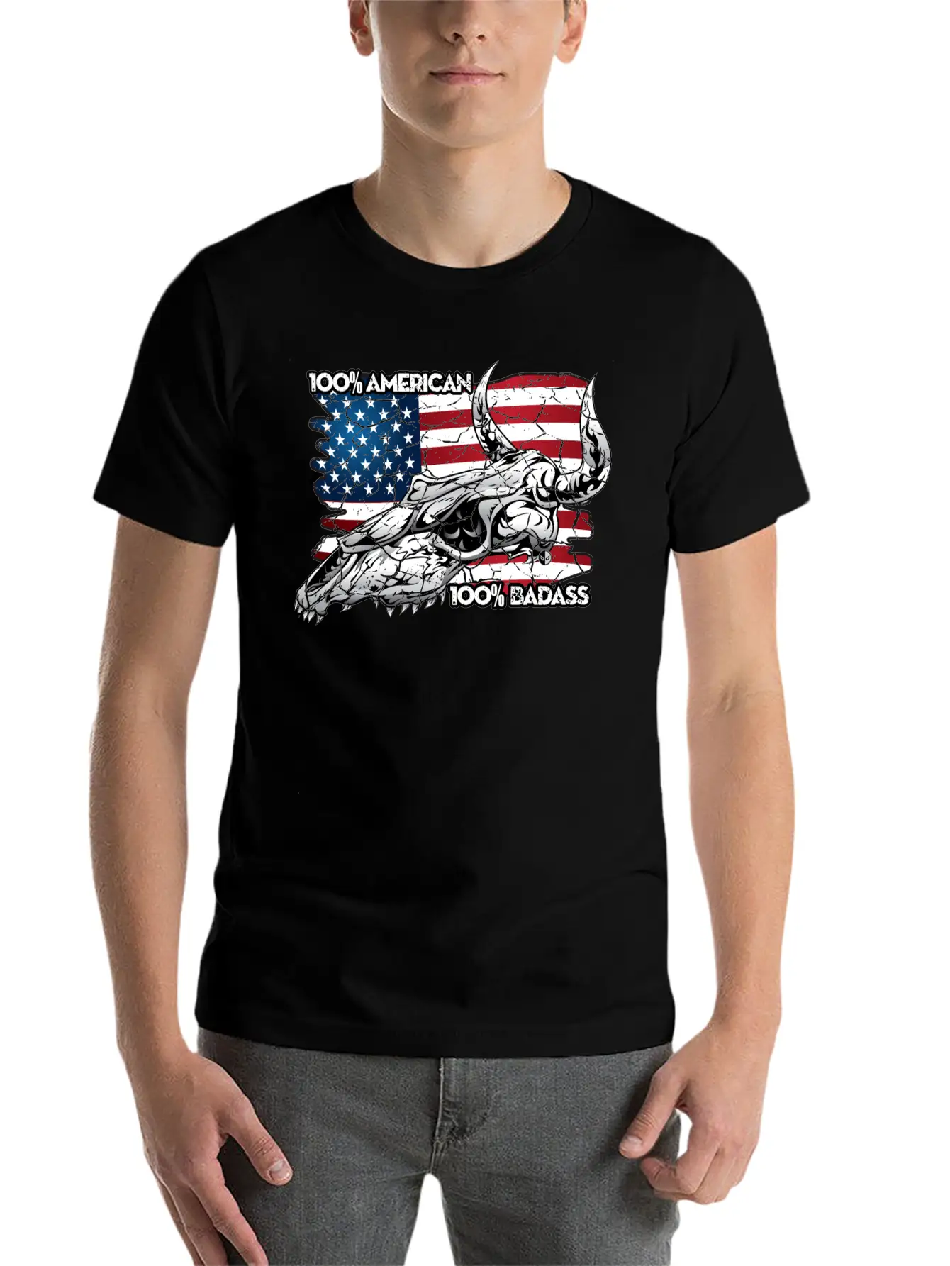 American Badass Stylish Everyday T-Shirt – Unisex Basic Cotton Tee