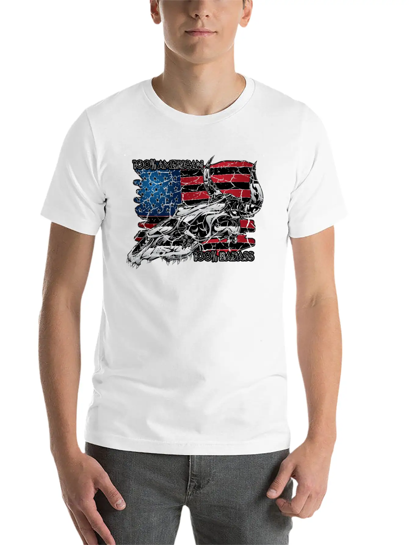 American Badass Stylish Everyday T-Shirt – Unisex Basic Cotton Tee
