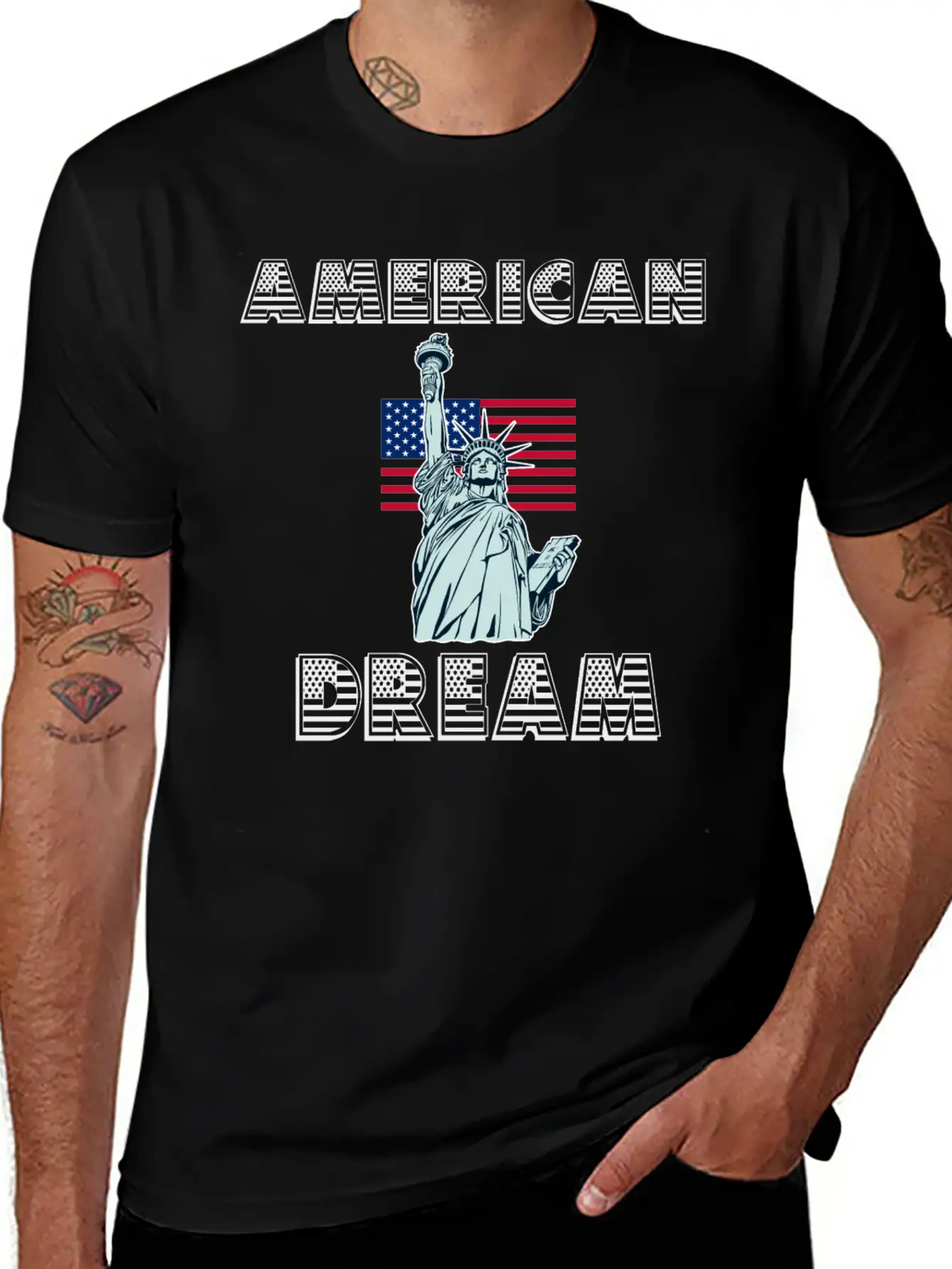 American Dream Unisex Short Sleeve Soft Cotton T-Shirt – Casual Everyday Wear