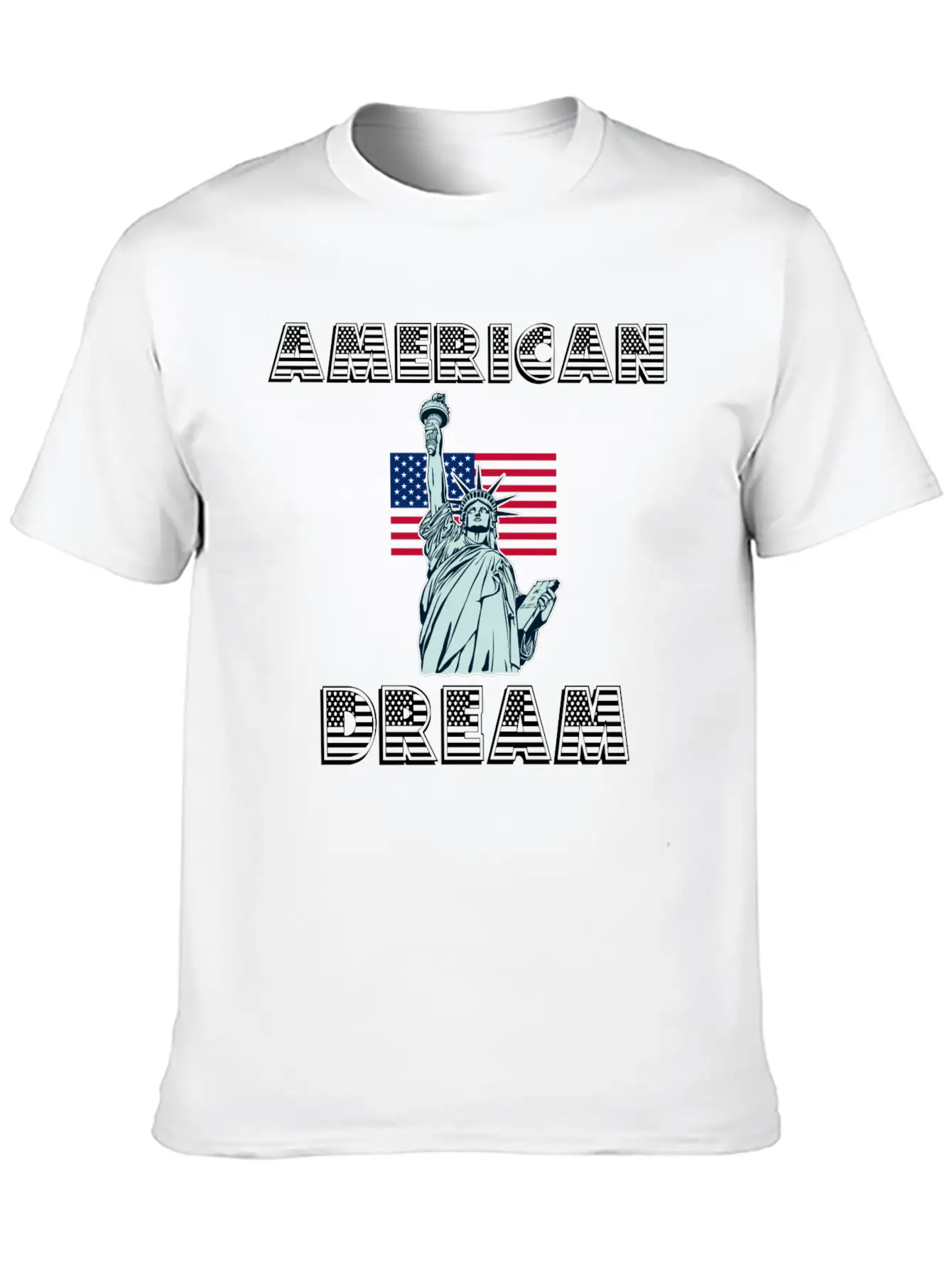 American Dream Unisex Short Sleeve Soft Cotton T-Shirt – Casual Everyday Wear