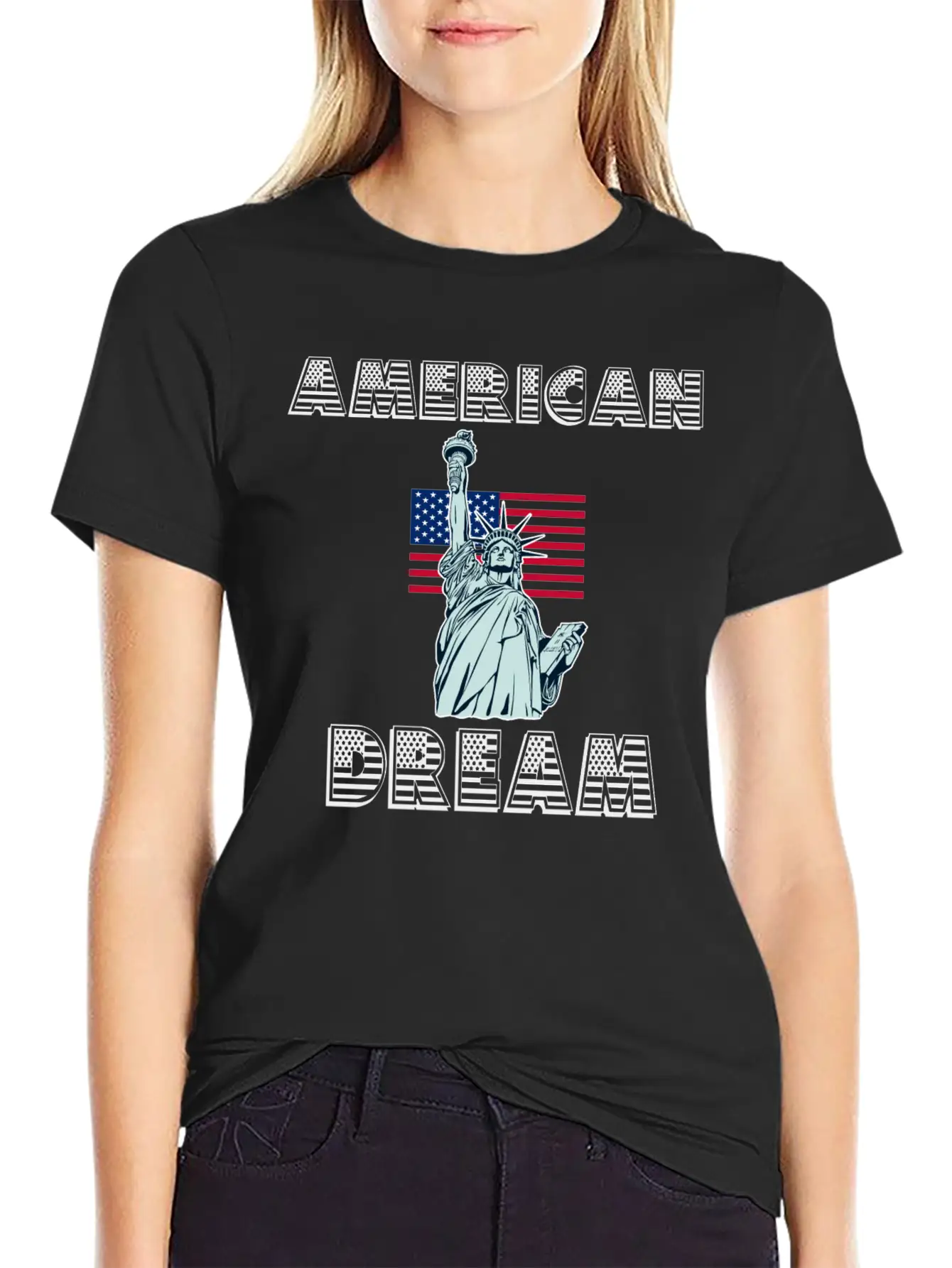 American Dream Unisex Short Sleeve Soft Cotton T-Shirt – Casual Everyday Wear