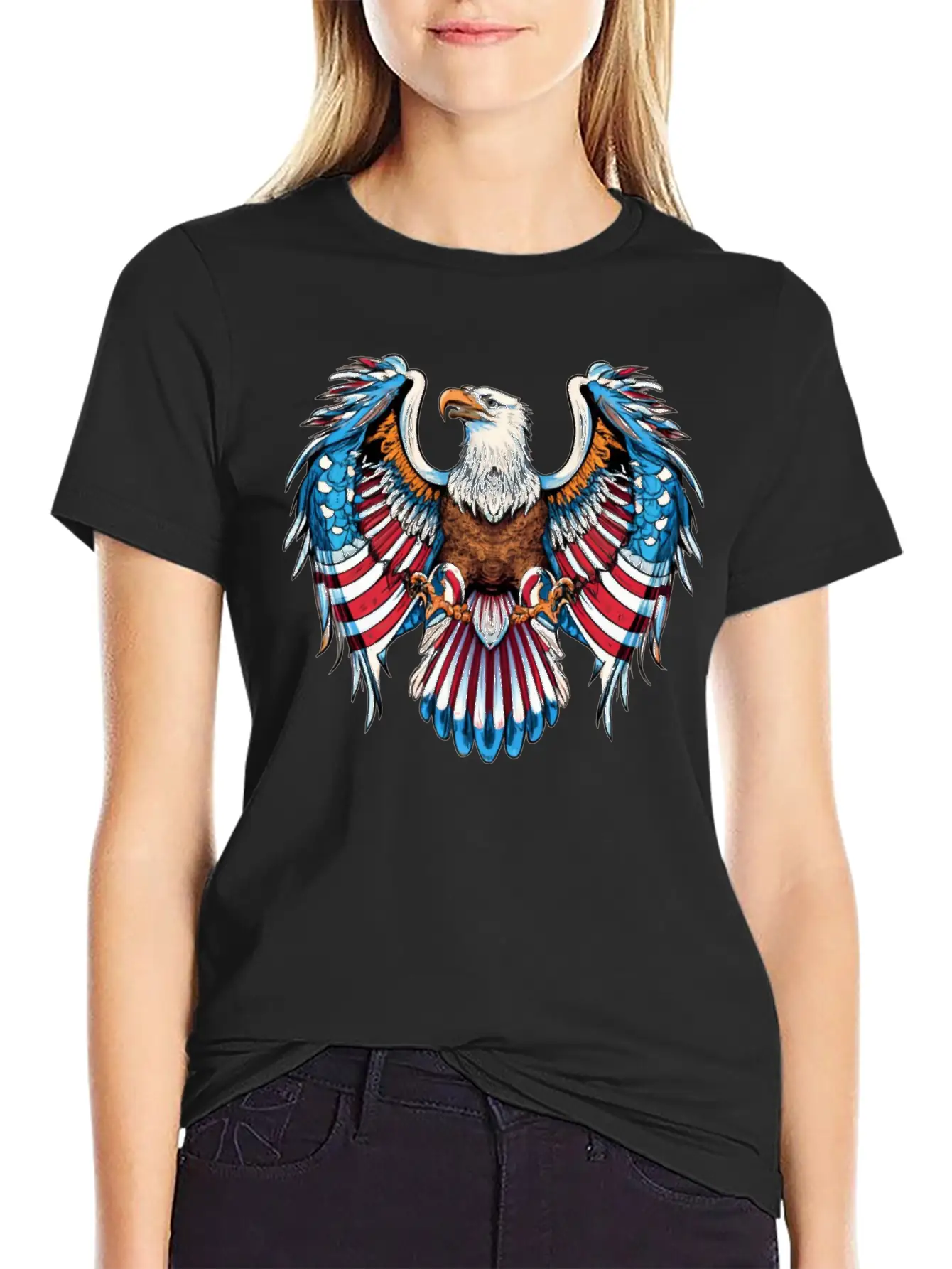 American Eagle Bald Eagle American Flag Patriotic Timeless Short Sleeve Tee – Comfy And Minimalist Design