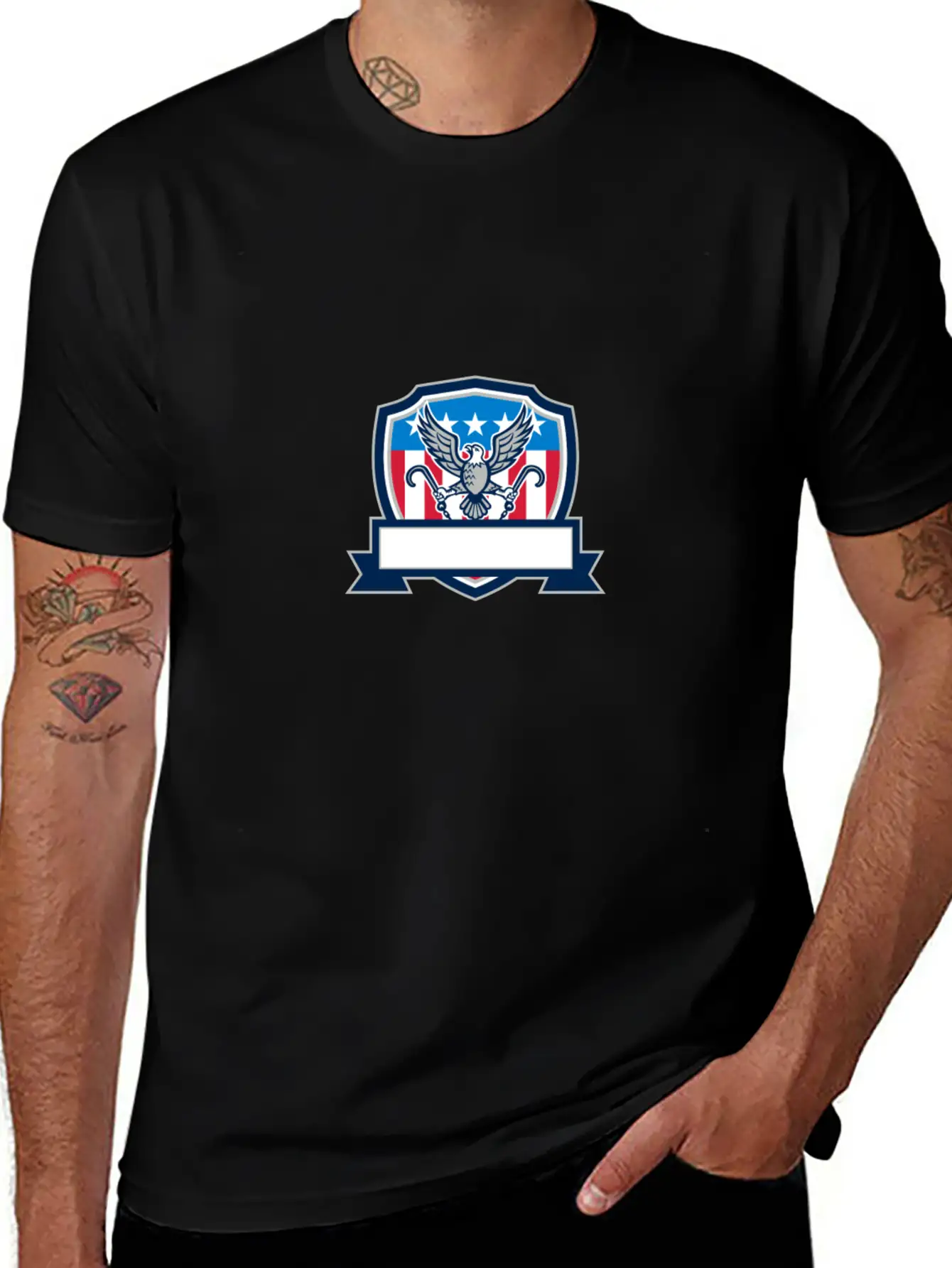 American Eagle Clutching Towing J Hook Shield Retr Basic Graphic T-Shirt – Daily Comfort In Soft Cotton