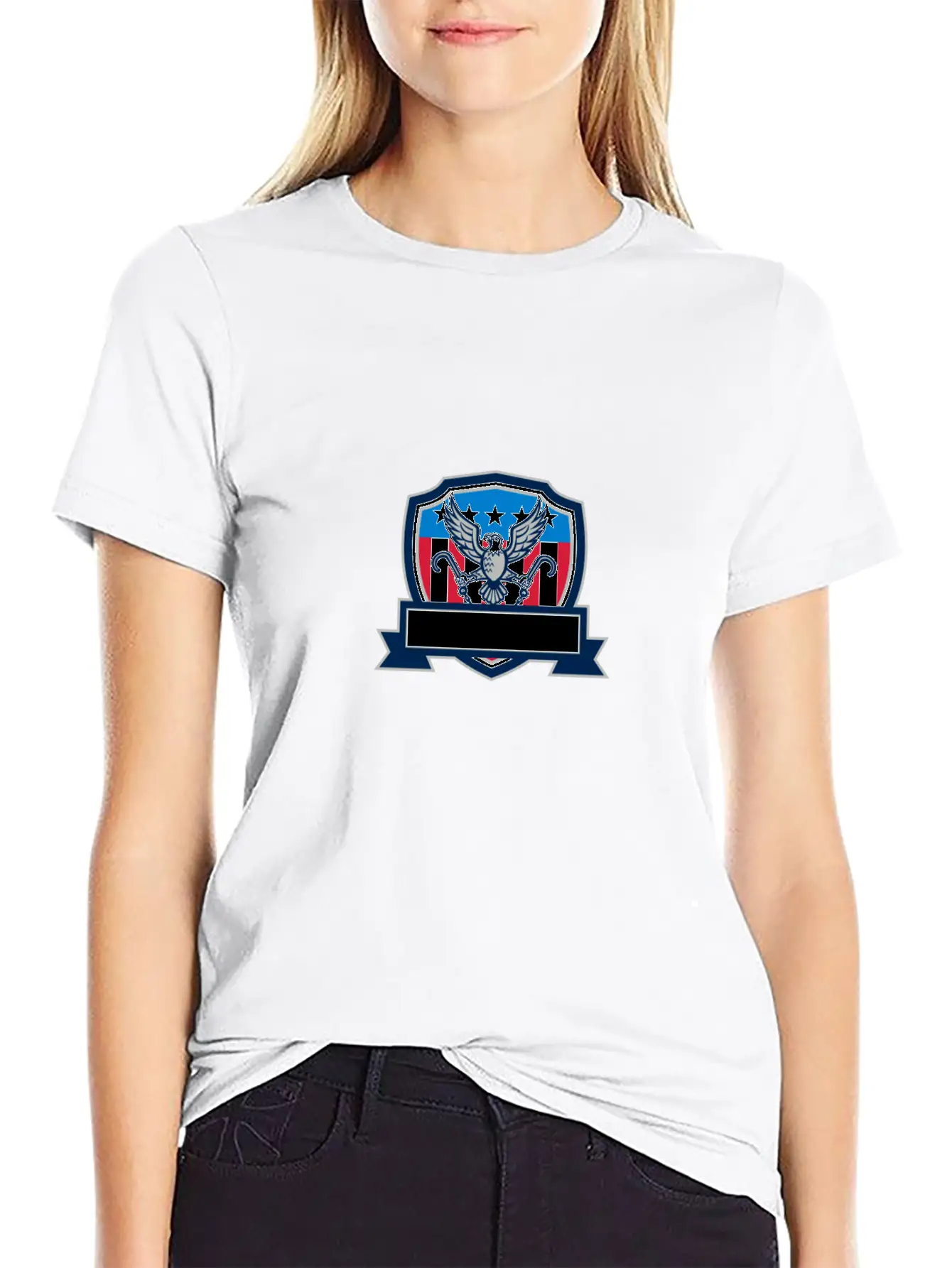 American Eagle Clutching Towing J Hook Shield Retr Basic Graphic T-Shirt – Daily Comfort In Soft Cotton