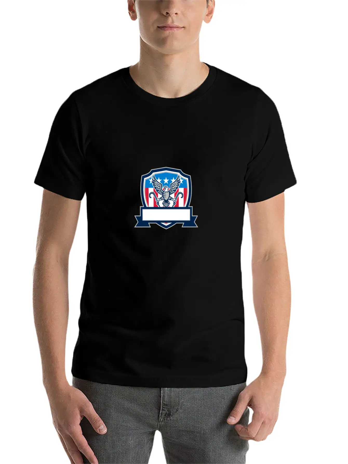 American Eagle Clutching Towing J Hook Shield Retr Basic Graphic T-Shirt – Daily Comfort In Soft Cotton