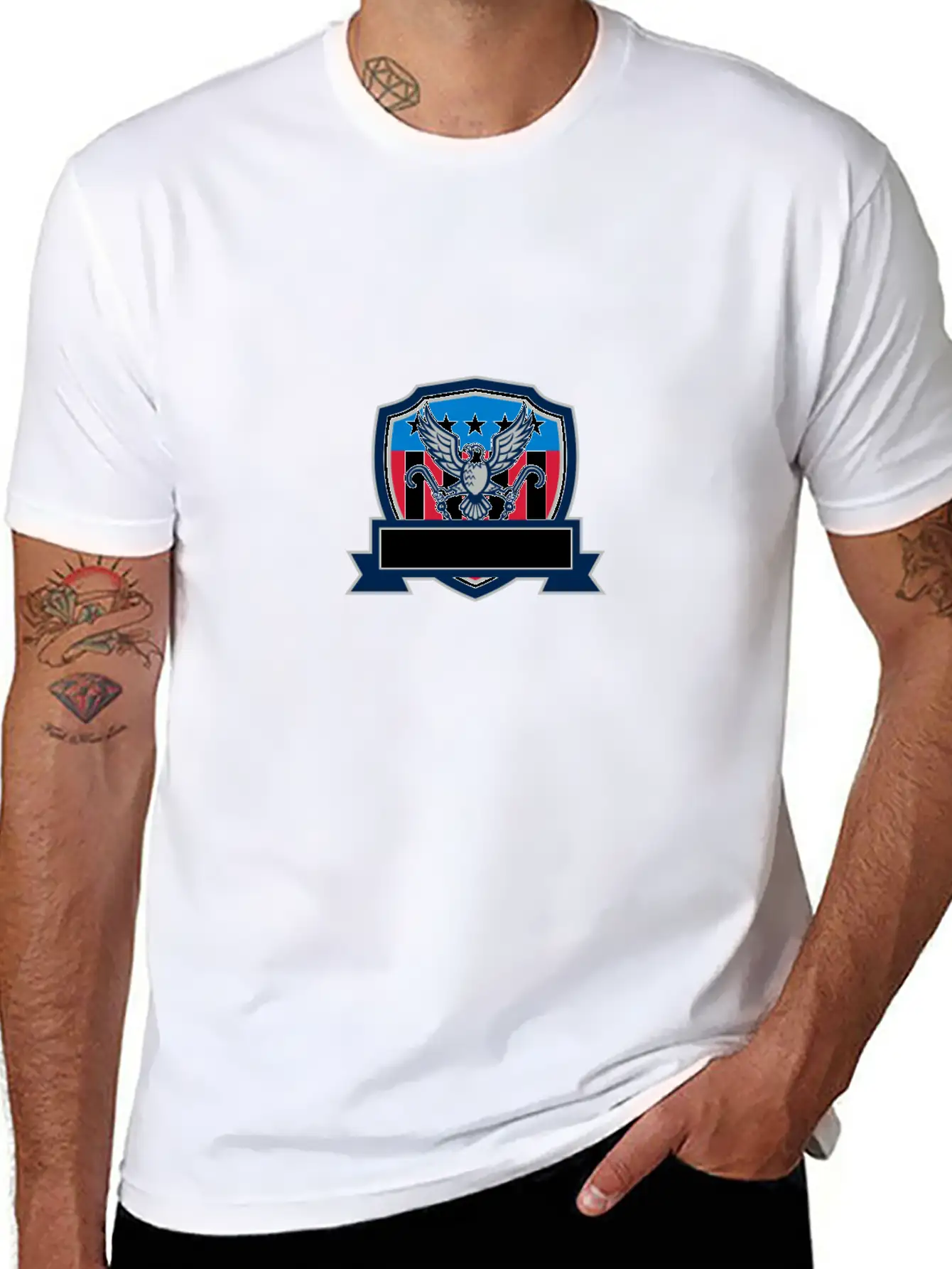 American Eagle Clutching Towing J Hook Shield Retr Basic Graphic T-Shirt – Daily Comfort In Soft Cotton