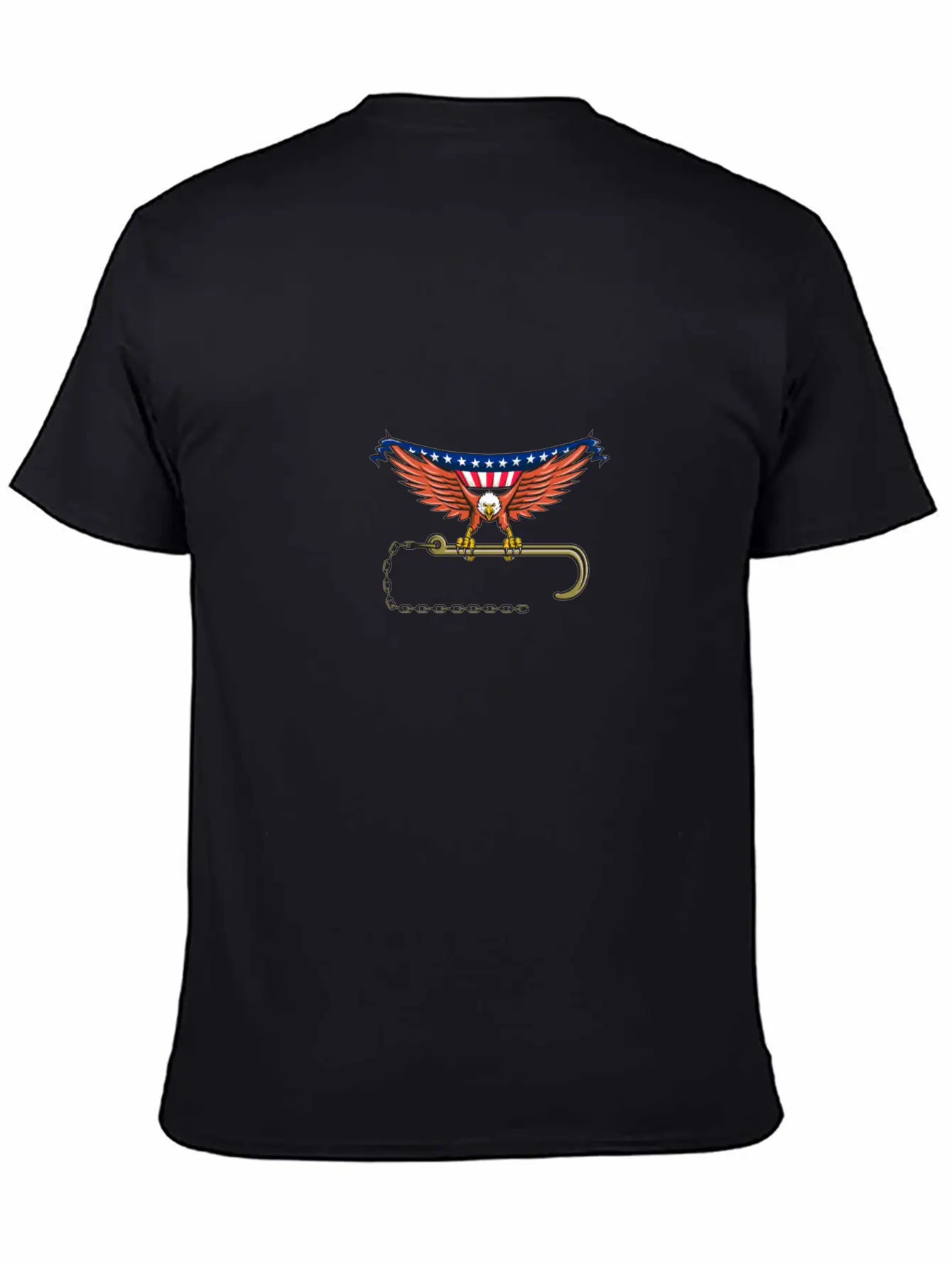 American Eagle Clutching Towing J Hook USA Flag Re Unisex Short Sleeve Soft Cotton T-Shirt – Casual Everyday Wear