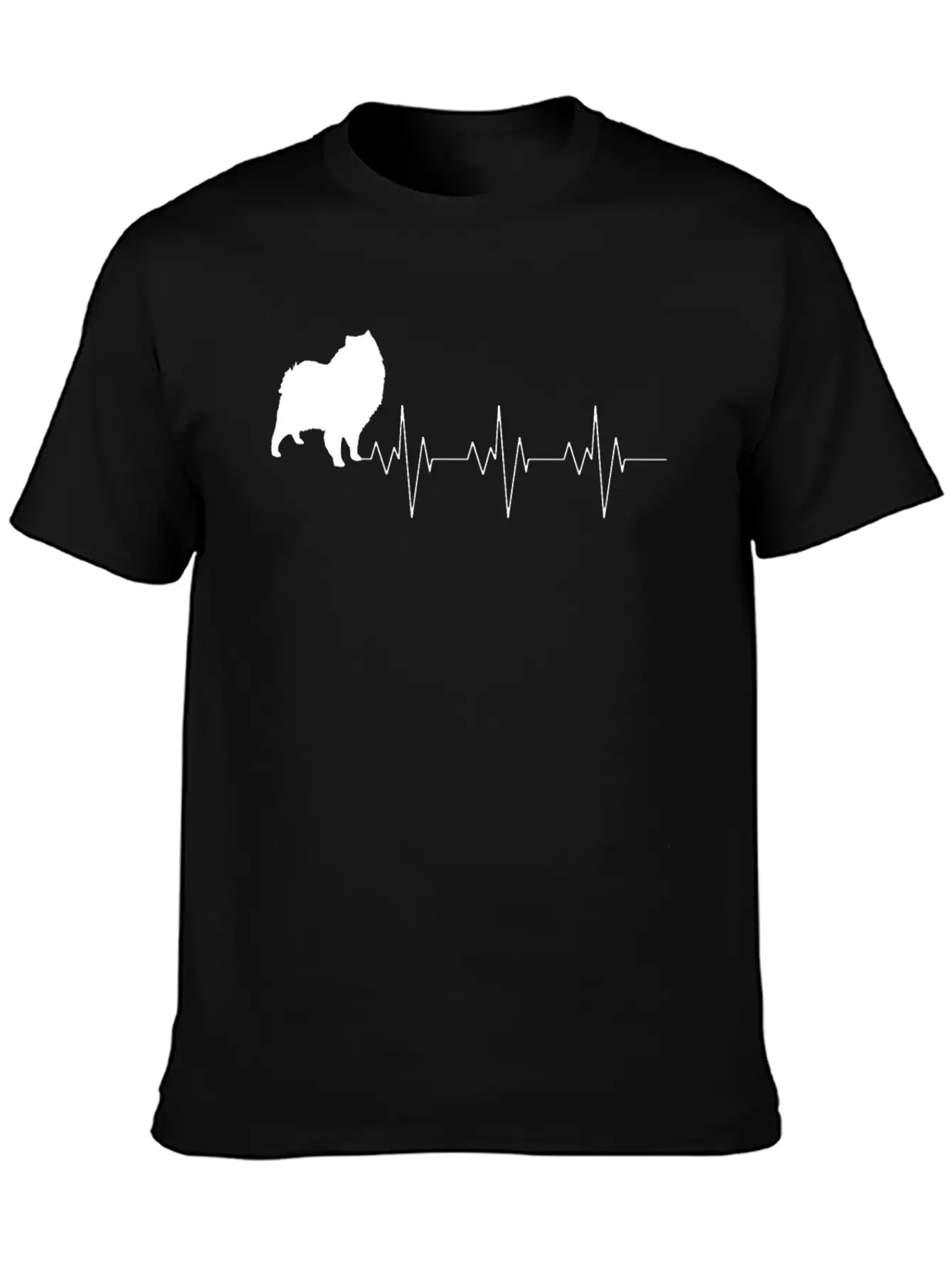 American Eskimo Dog Heart Beat Gift Shirt Stylish Everyday T-Shirt – Unisex Basic Cotton Tee