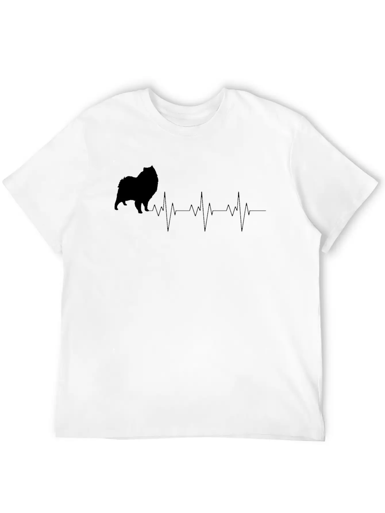 American Eskimo Dog Heart Beat Gift Shirt Stylish Everyday T-Shirt – Unisex Basic Cotton Tee
