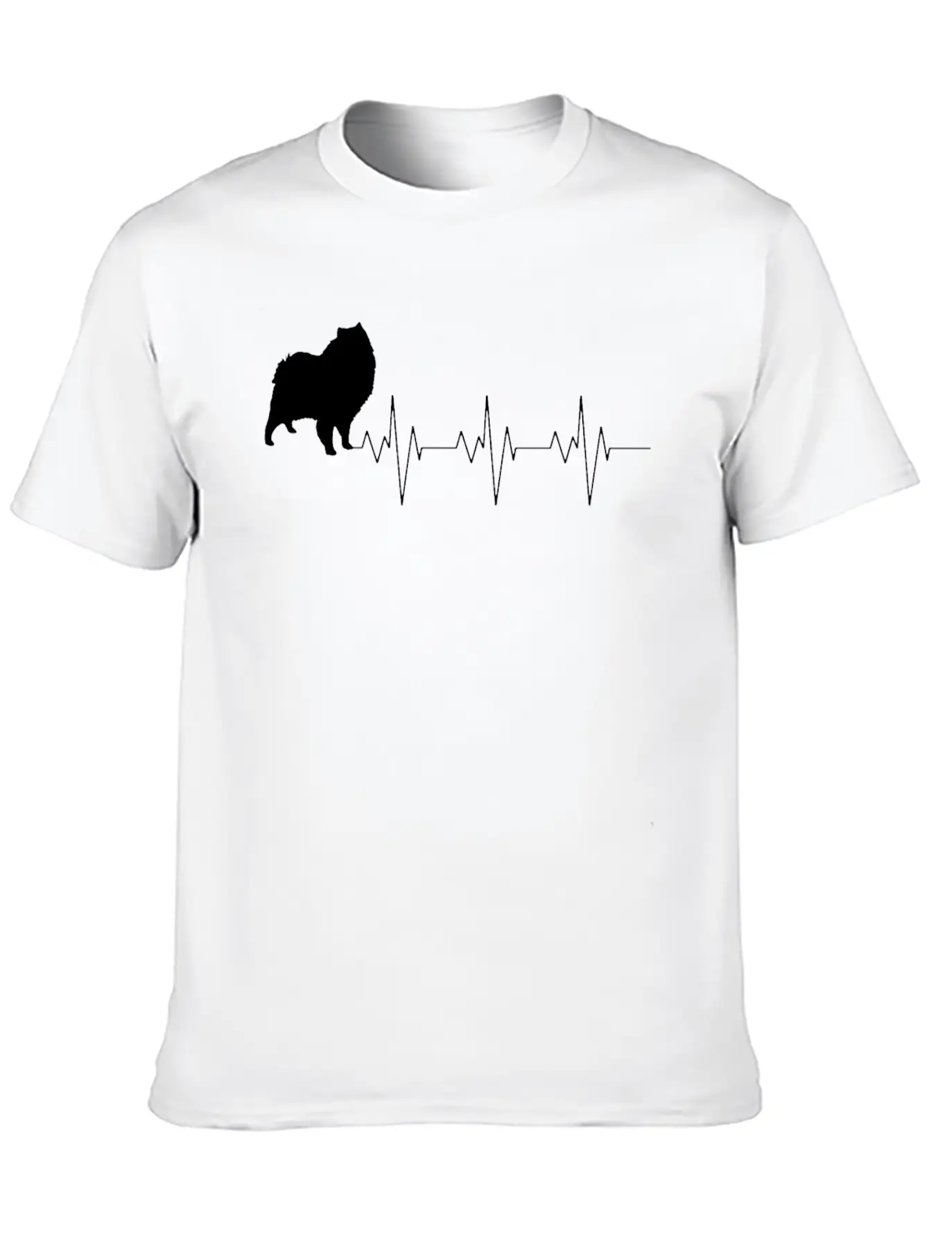 American Eskimo Dog Heart Beat Gift Shirt Stylish Everyday T-Shirt – Unisex Basic Cotton Tee
