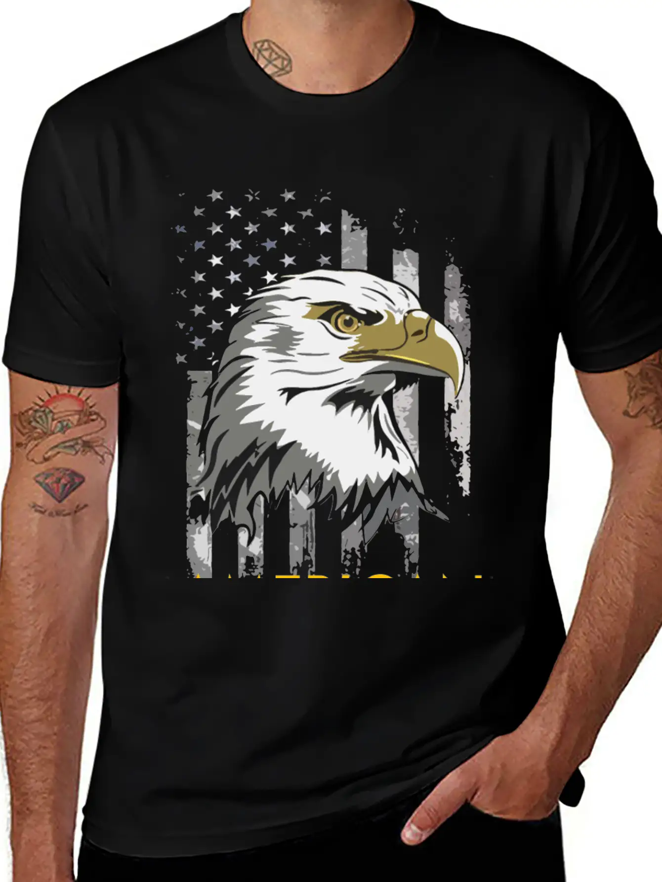 American Flag Comfortable Minimalist Graphic Tee – Summer Style Essential