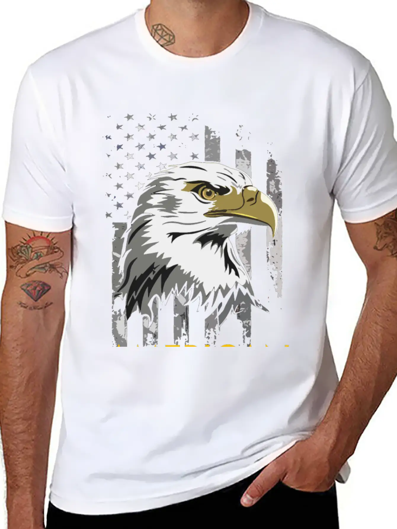 American Flag Comfortable Minimalist Graphic Tee – Summer Style Essential