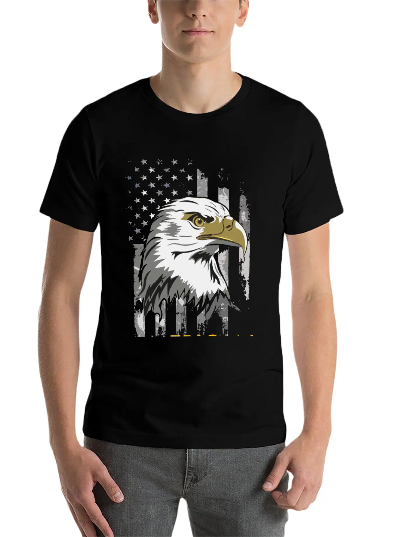American Flag Comfortable Minimalist Graphic Tee – Summer Style Essential