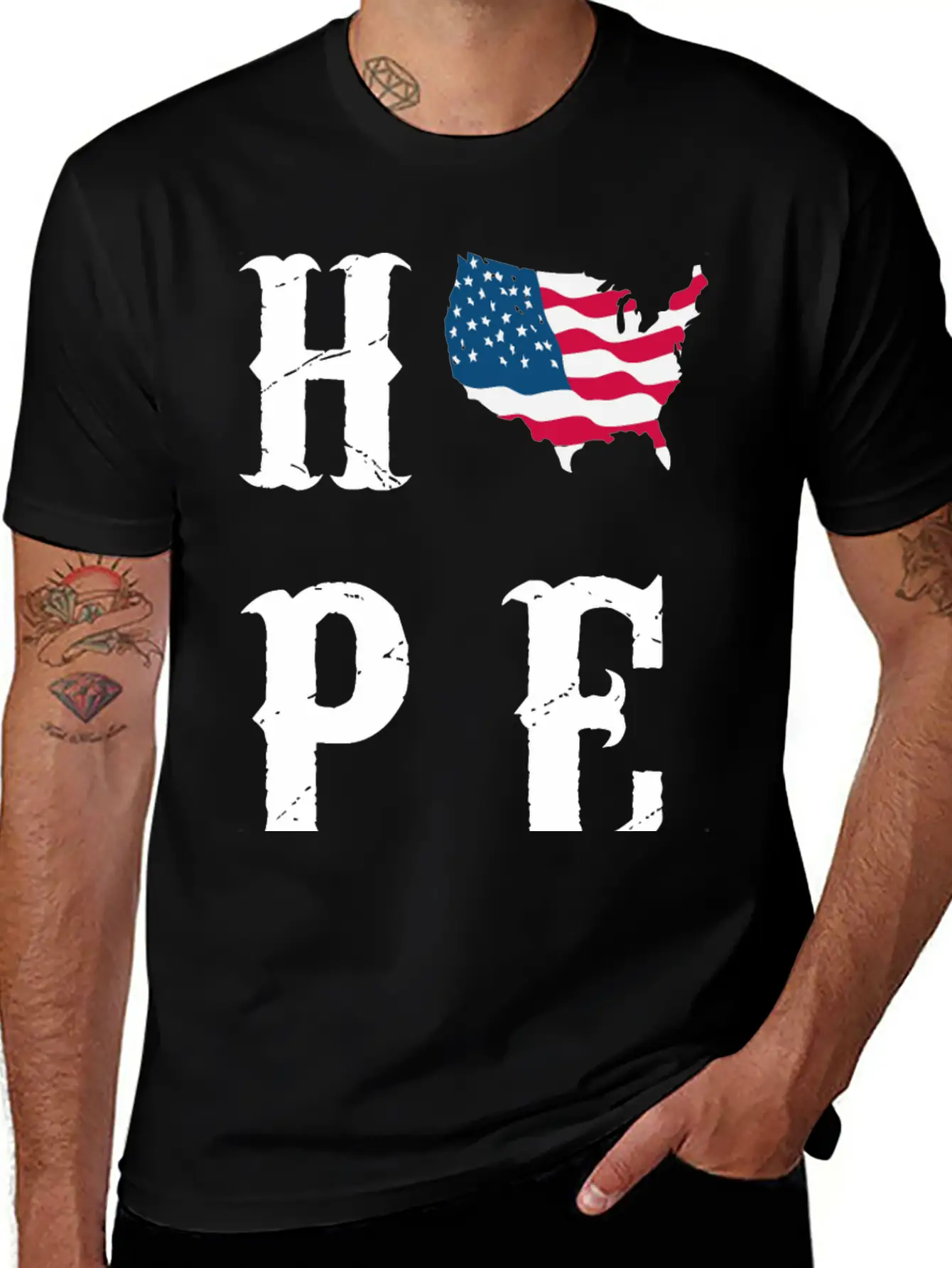 American Flag Country Hope Awareness Stylish Everyday T-Shirt – Unisex Basic Cotton Tee