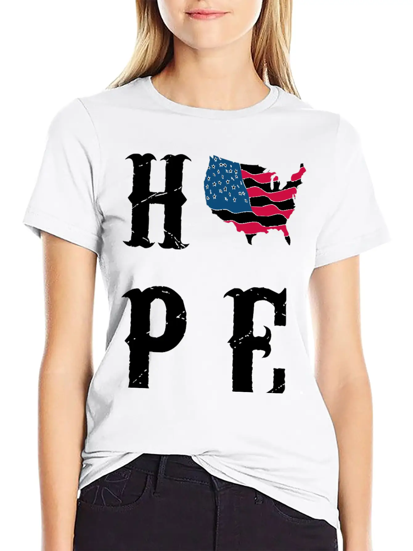 American Flag Country Hope Awareness Stylish Everyday T-Shirt – Unisex Basic Cotton Tee