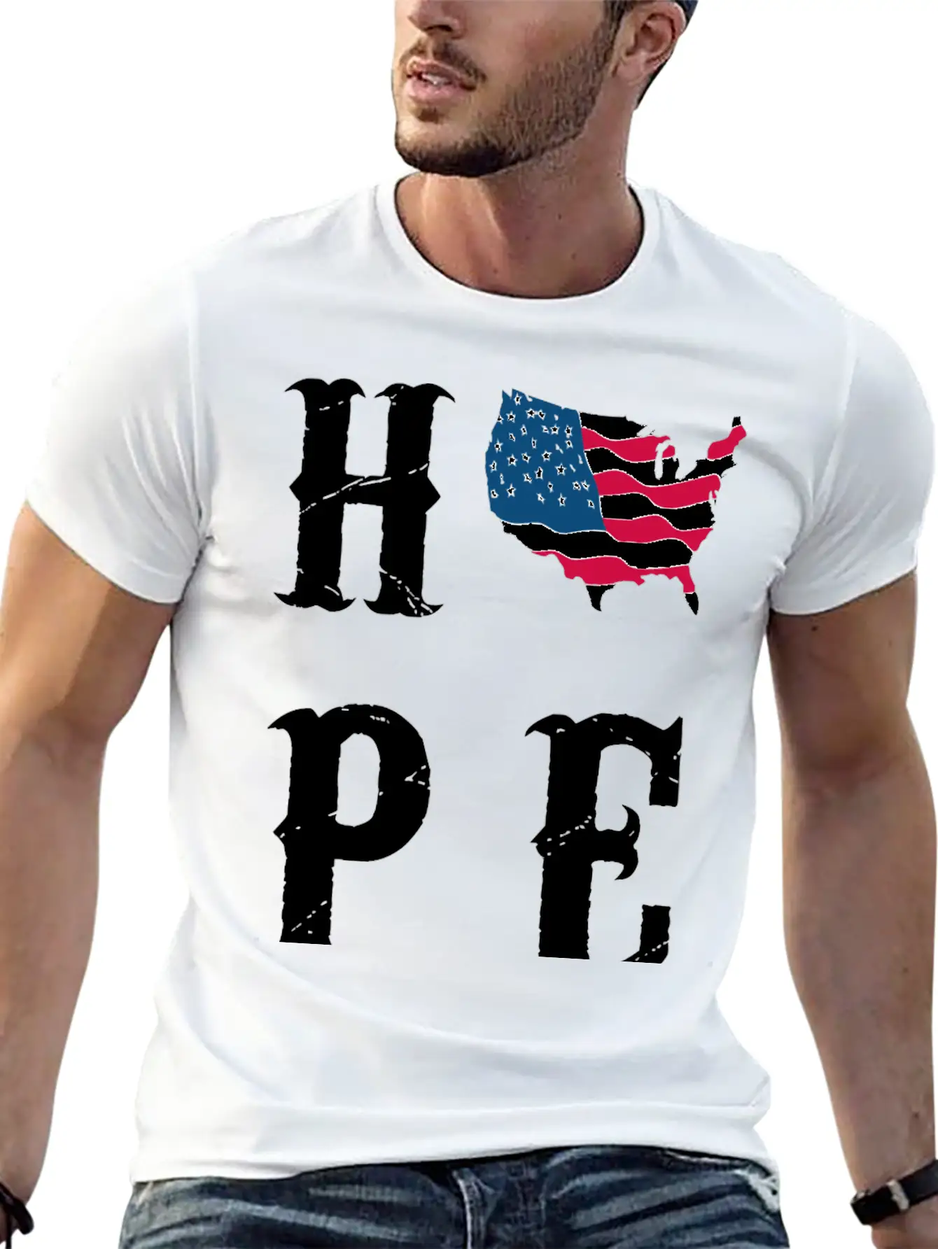 American Flag Country Hope Awareness Stylish Everyday T-Shirt – Unisex Basic Cotton Tee