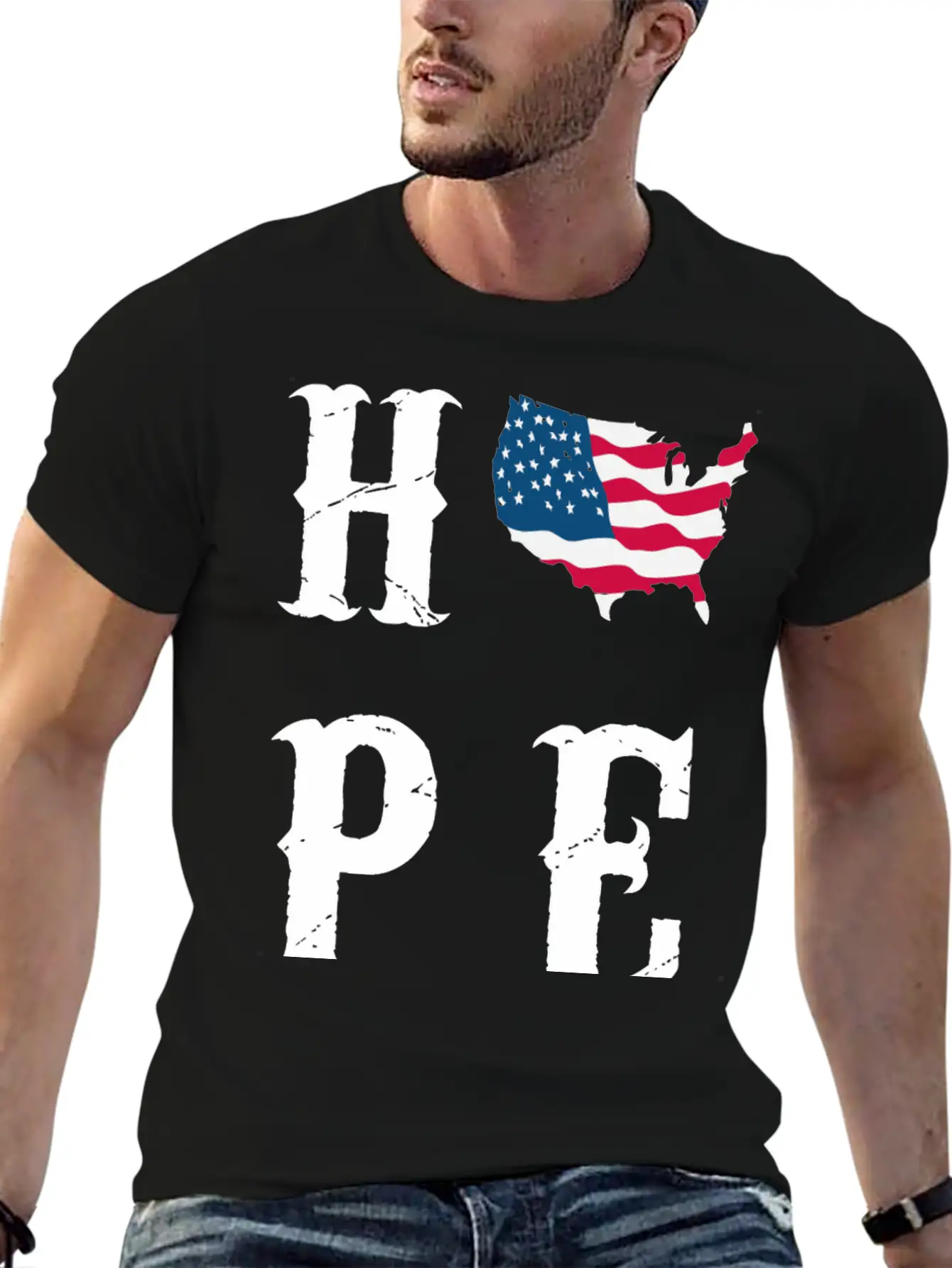 American Flag Country Hope Awareness Stylish Everyday T-Shirt – Unisex Basic Cotton Tee