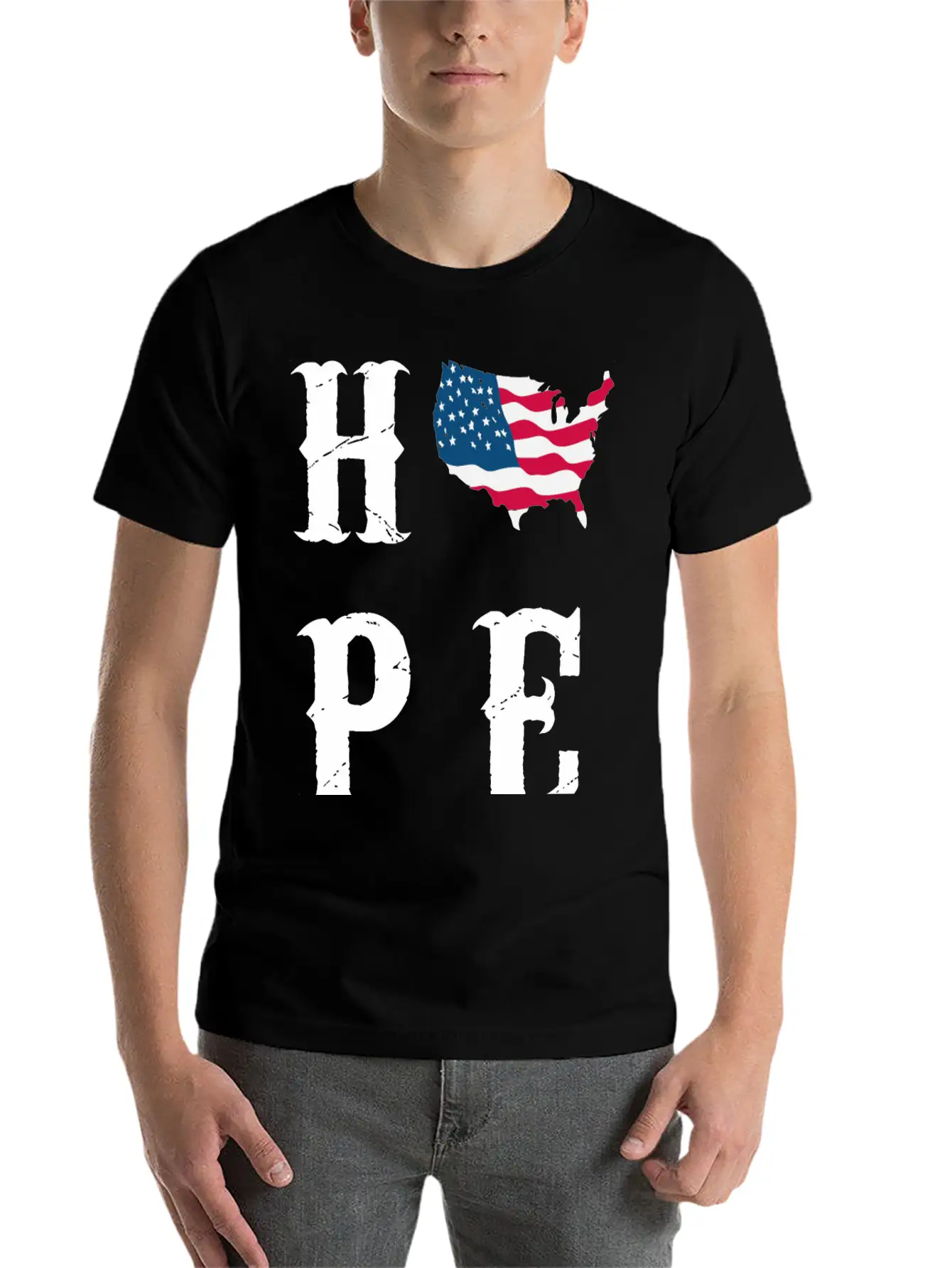 American Flag Country Hope Awareness Stylish Everyday T-Shirt – Unisex Basic Cotton Tee