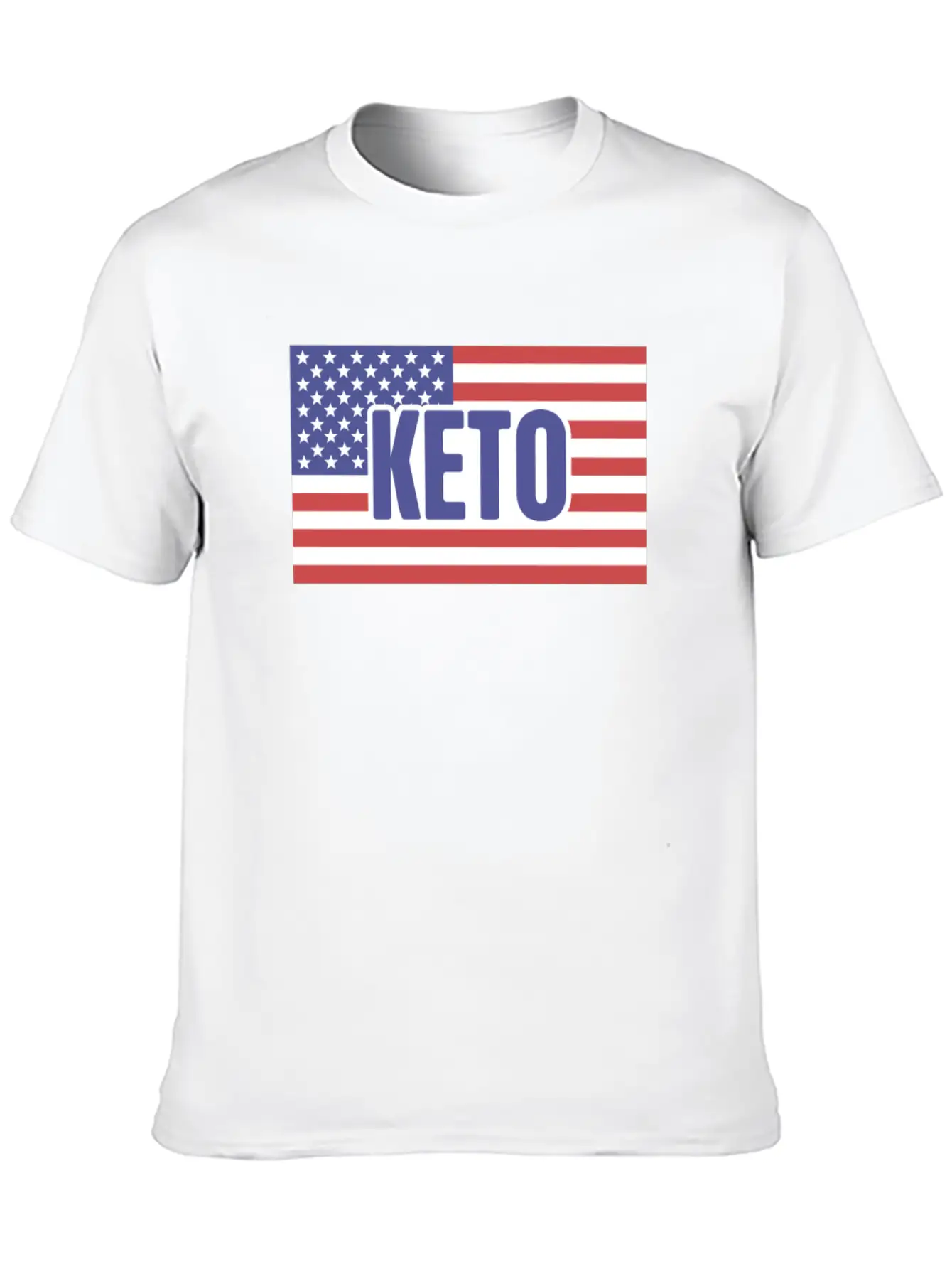 American Flag & KETO Essential Unisex Summer Tee – Soft Cotton Casual Fit