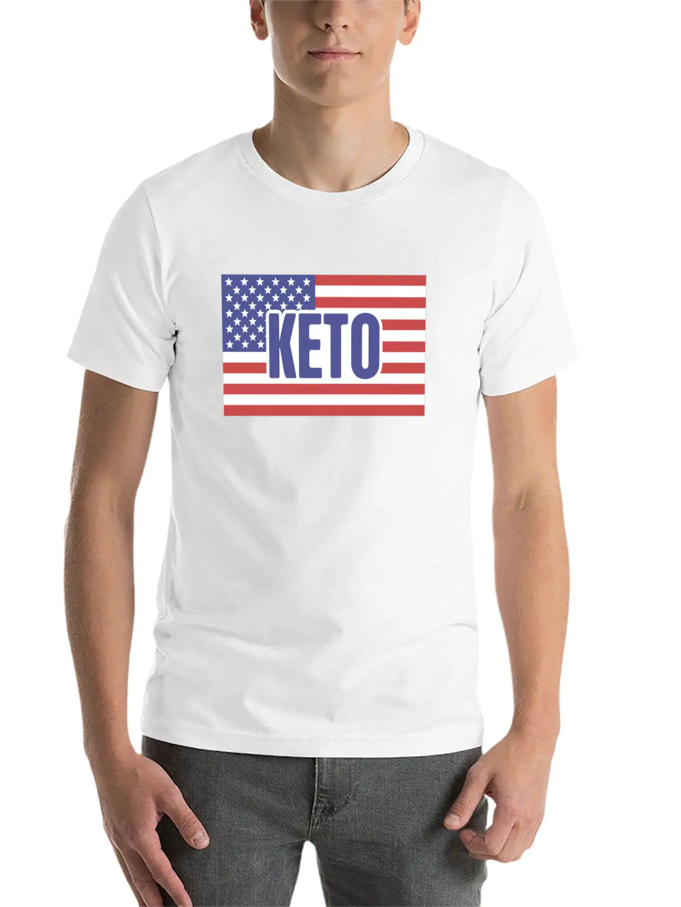 American Flag & KETO Essential Unisex Summer Tee – Soft Cotton Casual Fit