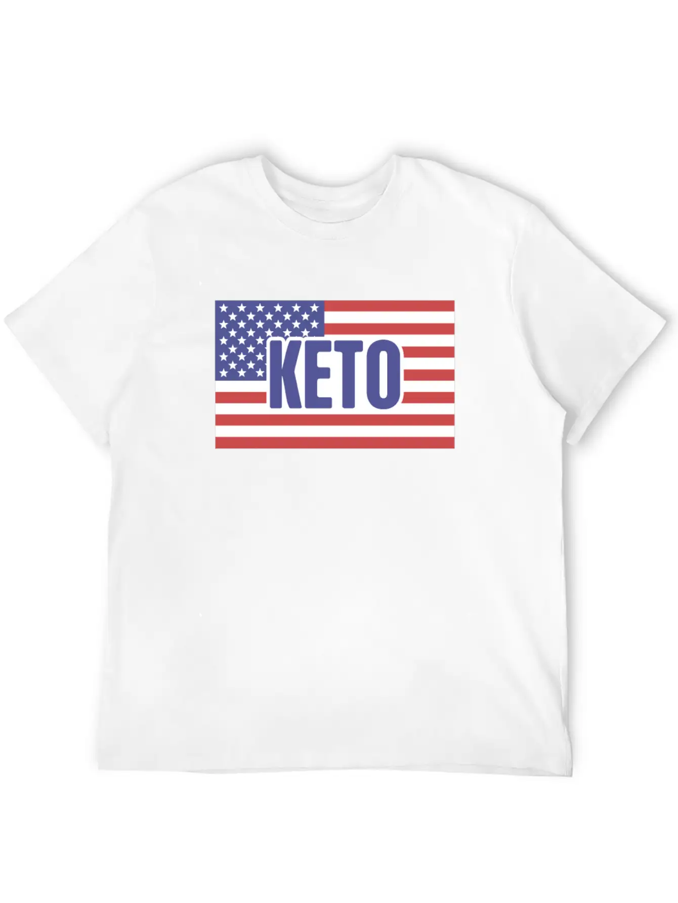 American Flag & KETO Essential Unisex Summer Tee – Soft Cotton Casual Fit