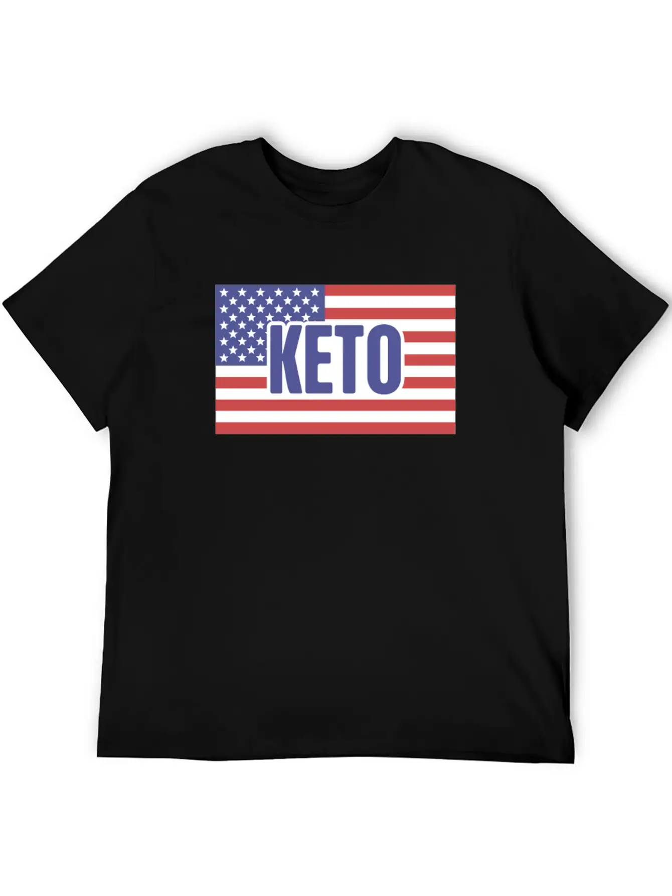 American Flag & KETO Essential Unisex Summer Tee – Soft Cotton Casual Fit